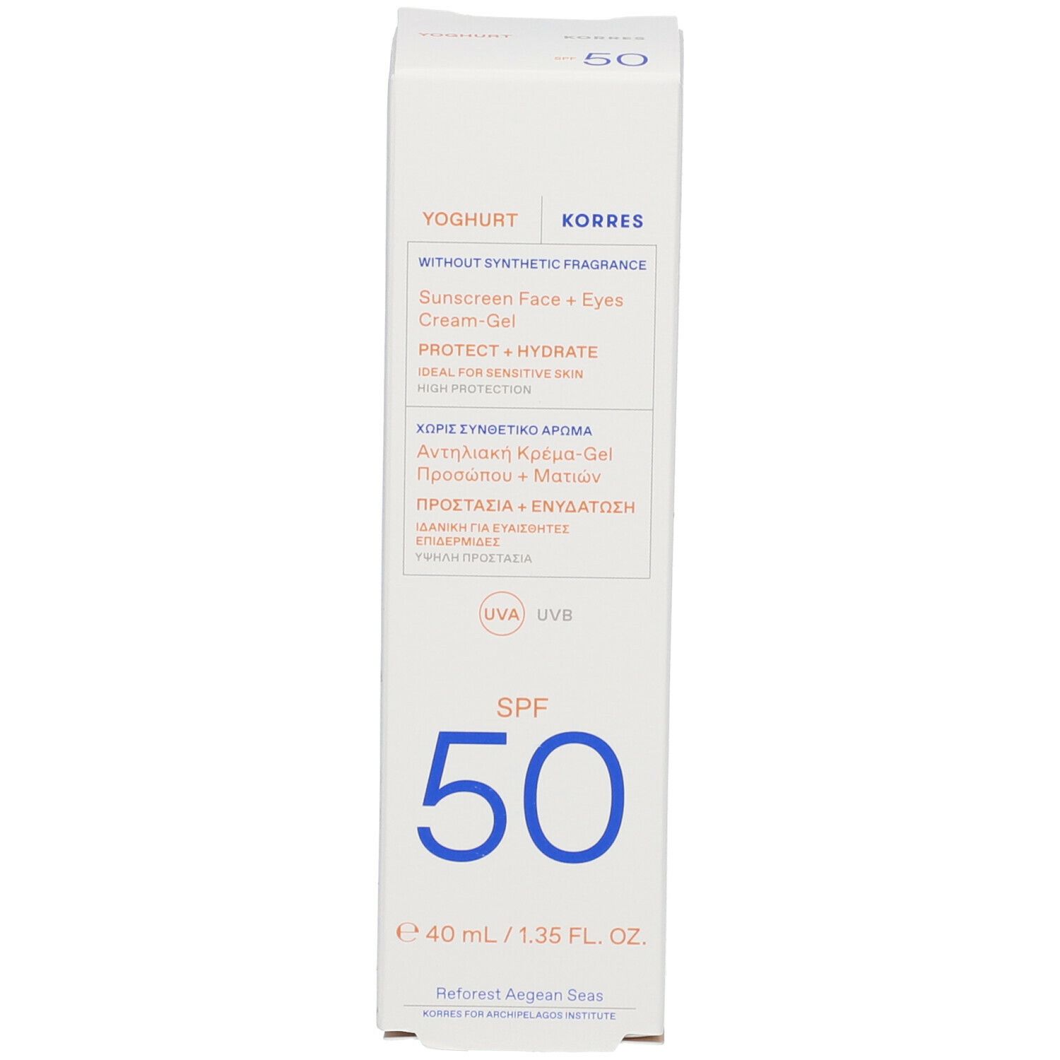 Korres Yoghurt Sunscreen Cream-Gel Face & Eyes SPF50