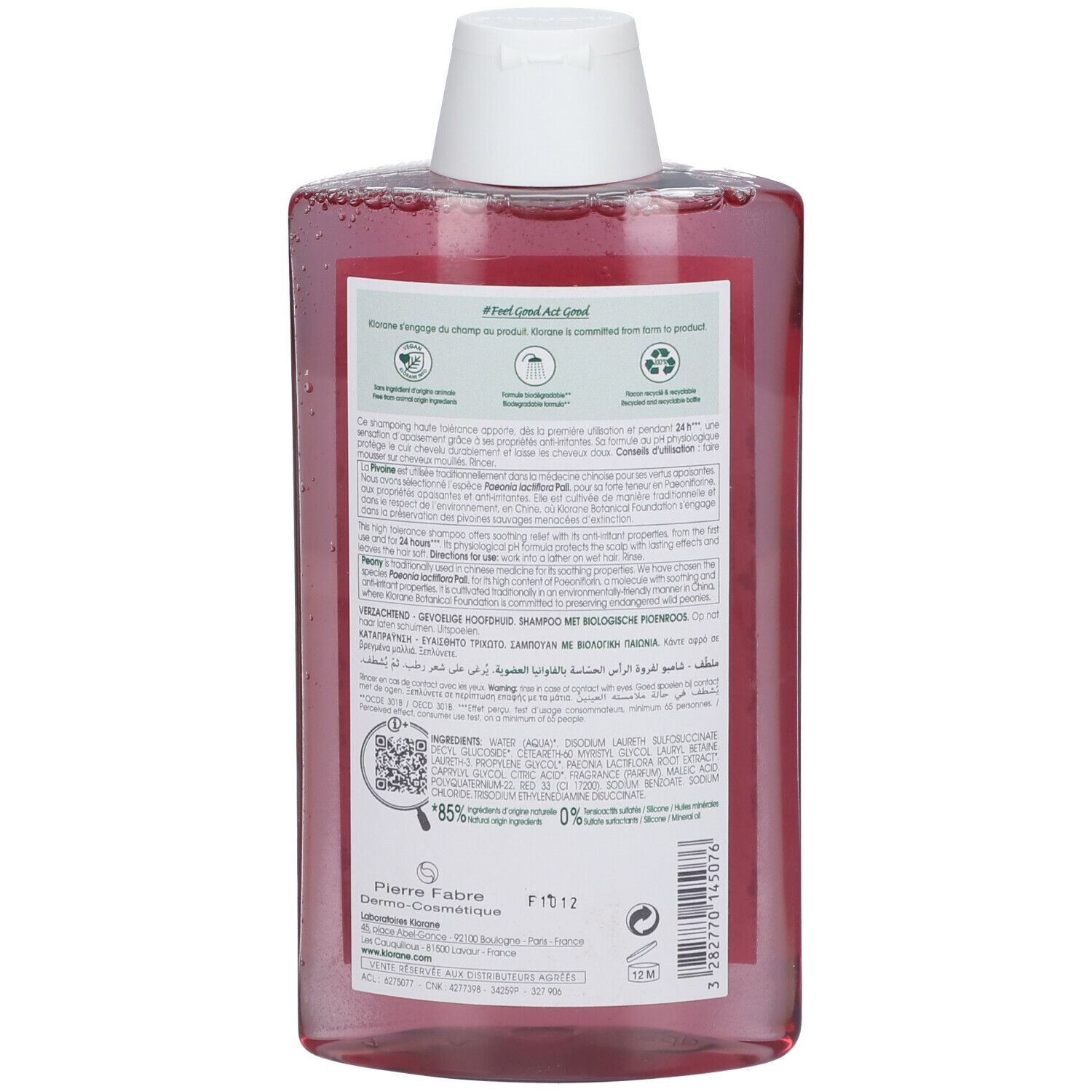 Klorane Shampooing Apaisant à la Pivoine Bio