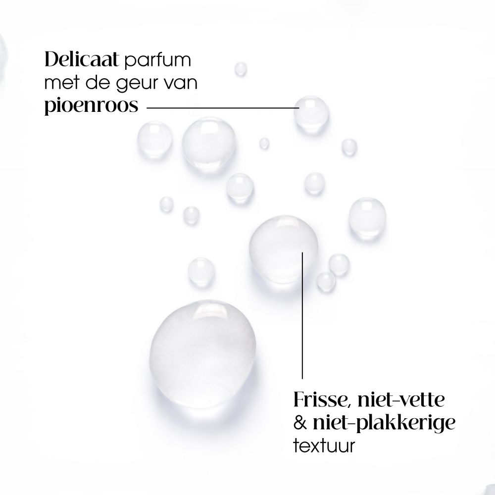 KLORANE SOS Serum met Pioenroos BIO, achterkant van het flesje 100ml met tekst.