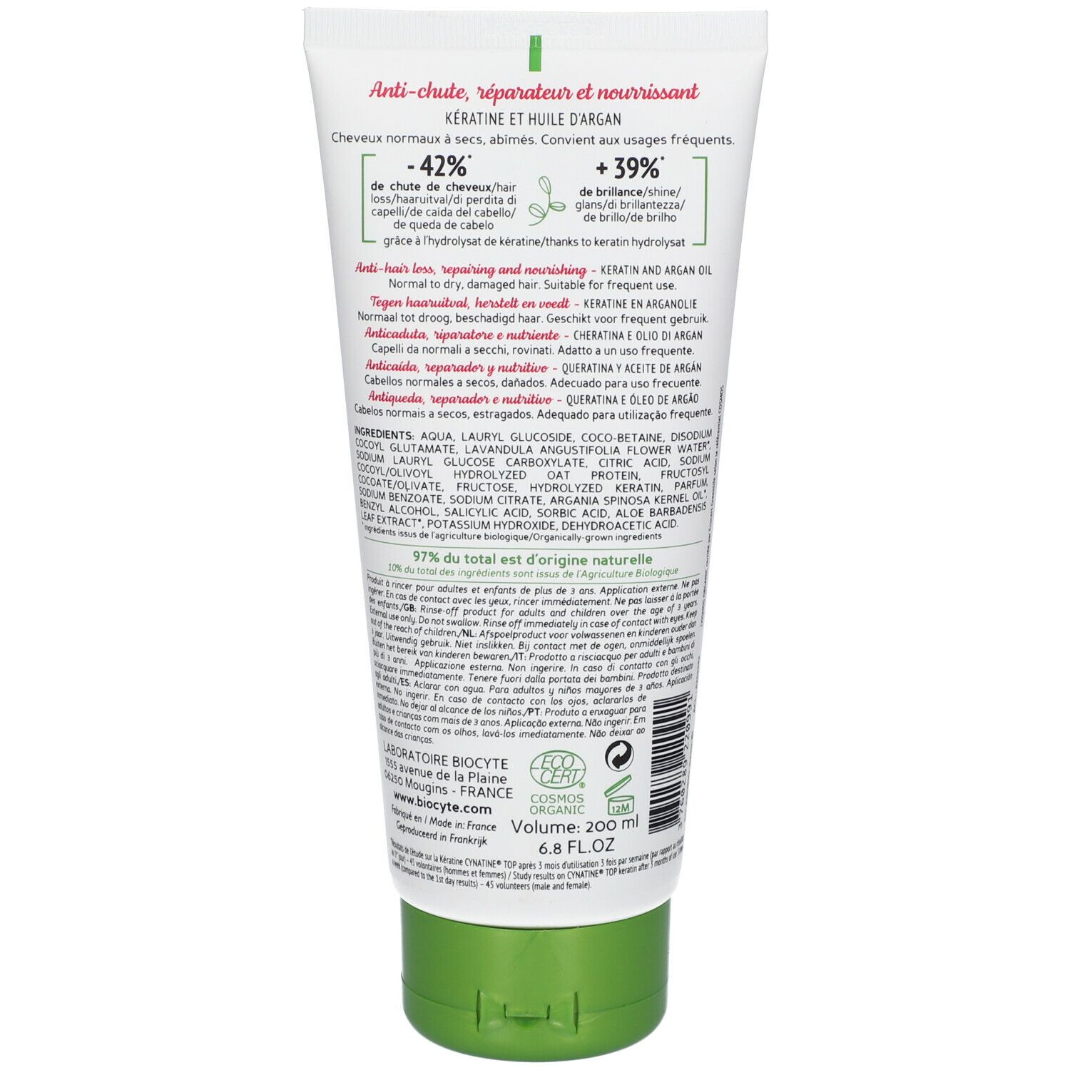 Biocyte Shampooing Kératine Bio