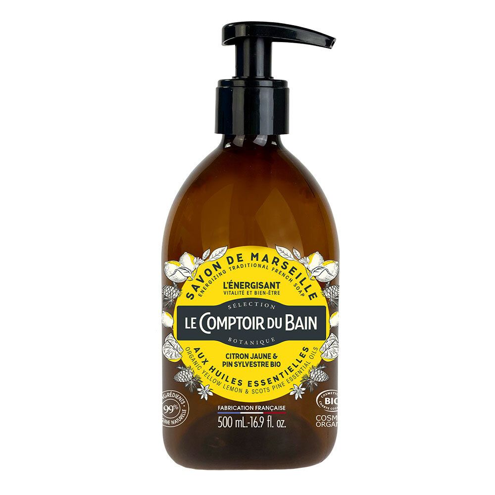 Le Comptoir du Bain Savon de Marseille l'Énergisant Citron Jaune & Pin Sylvestre Bio