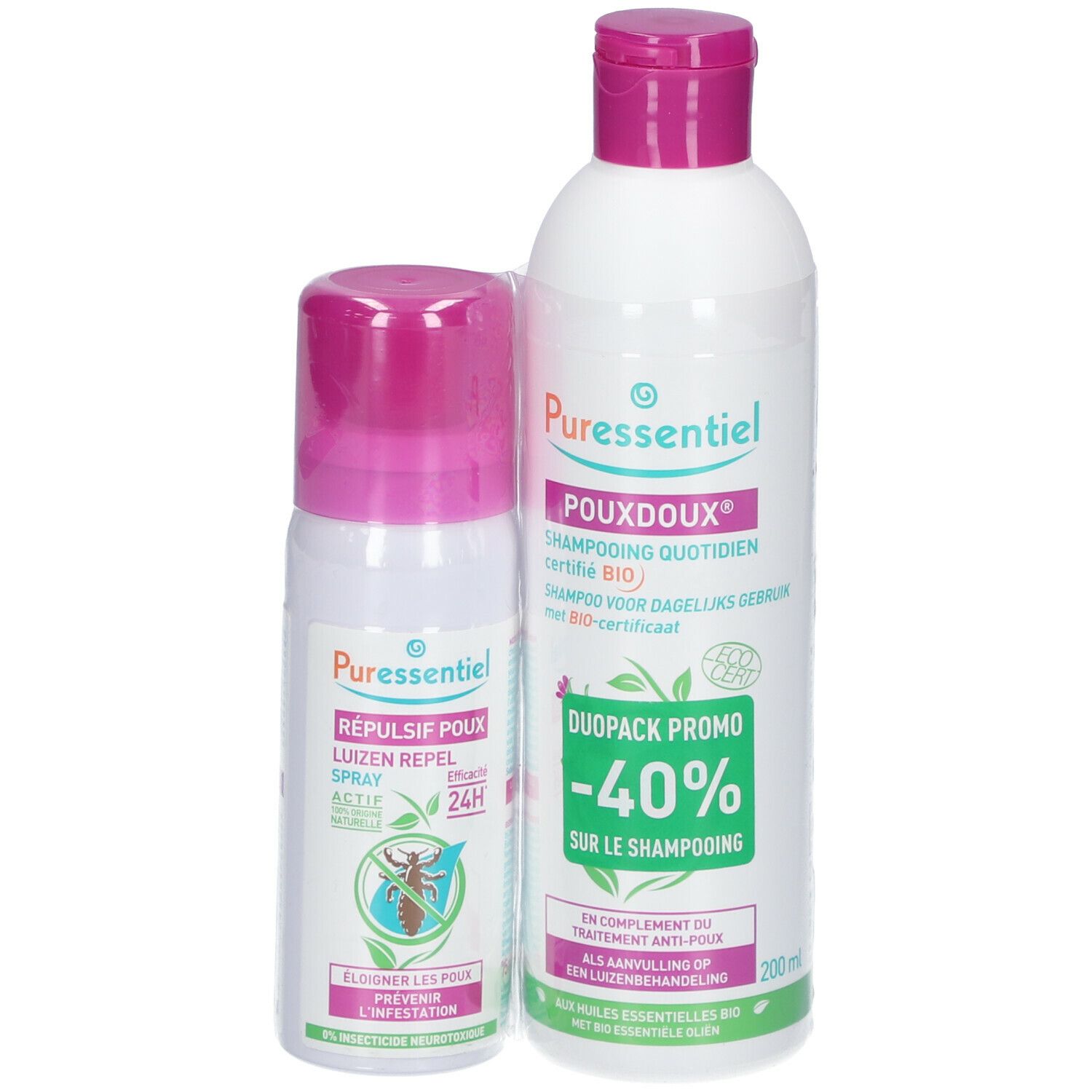 Puressentiel Répulsif Anti-Poux Spray + Puressentiel Shampoo Pouxdoux