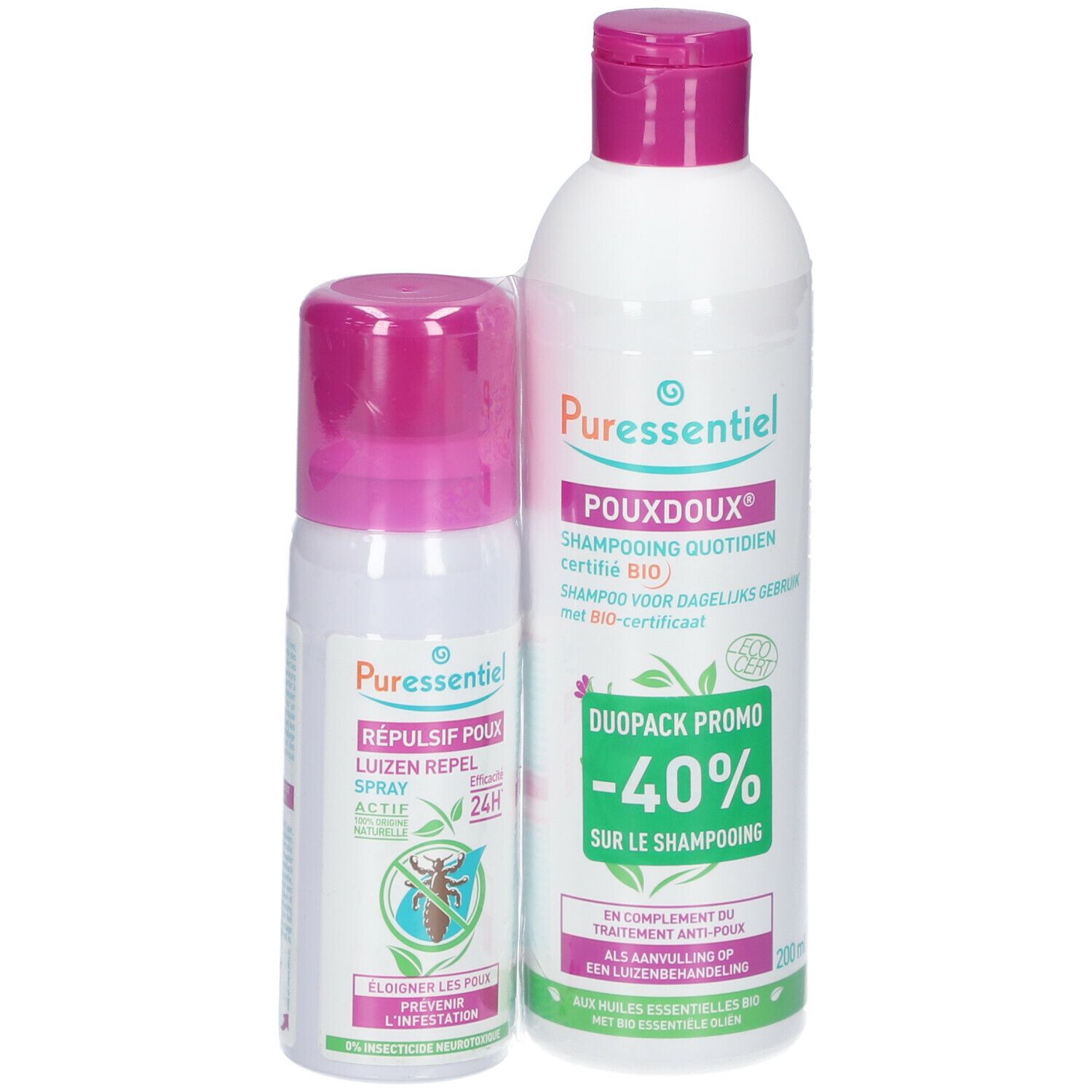 Puressentiel Répulsif Anti-Poux Spray + Puressentiel Shampoo Pouxdoux