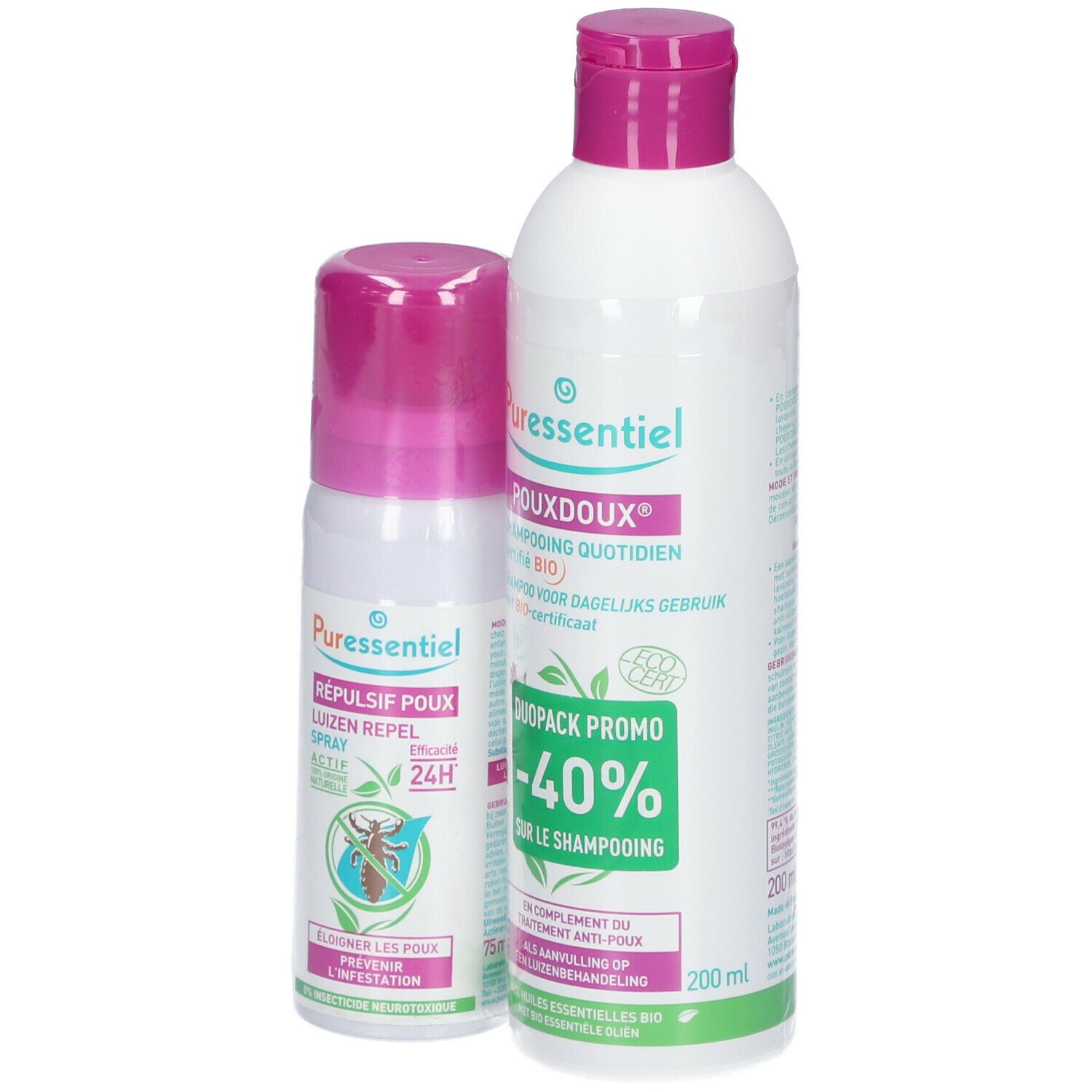 Puressentiel Répulsif Anti-Poux Spray + Puressentiel Shampoo Pouxdoux