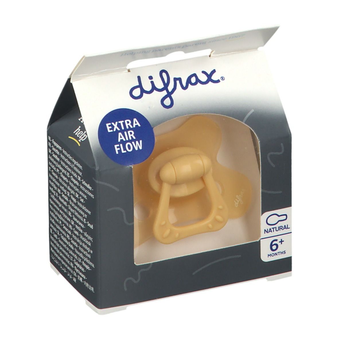 Difrax Sucette Natural Peach 6 Moins+