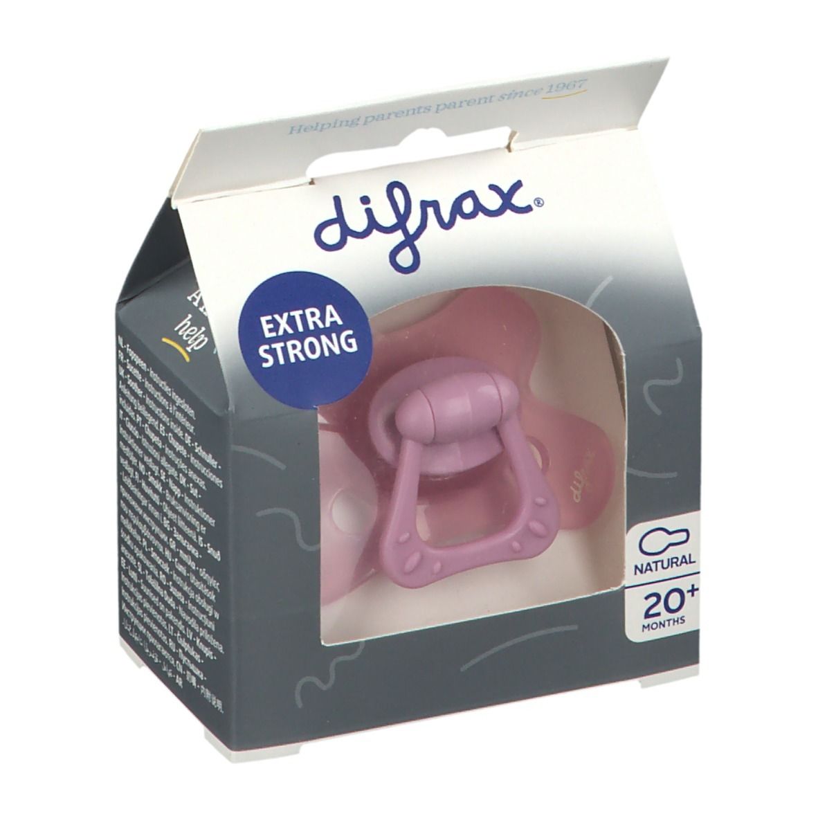 Difrax Sucette Natural Rose 20 Moins+