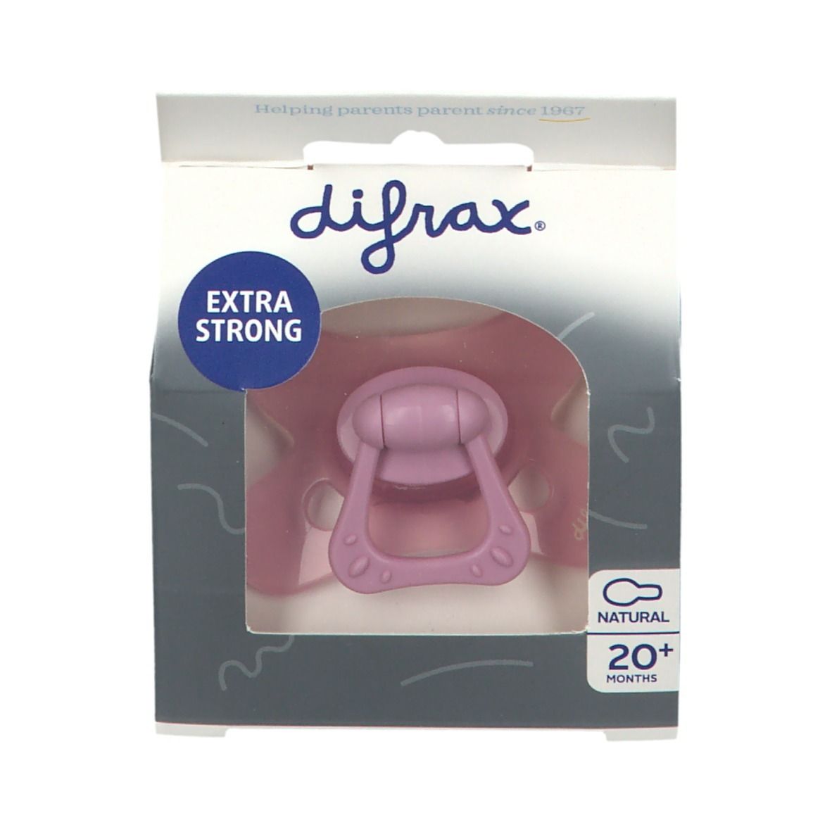 Difrax Sucette Natural Rose 20 Moins+