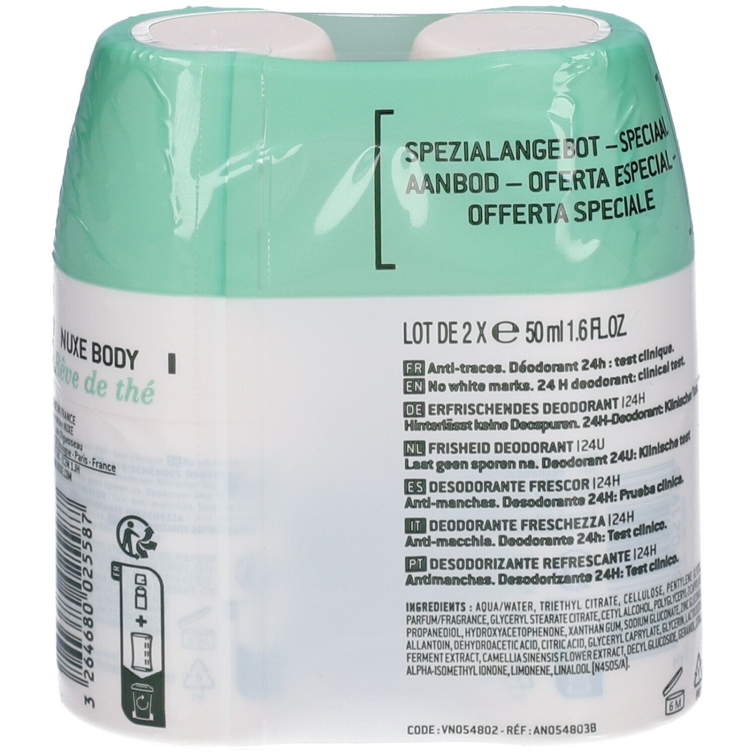 Nuxe Body Rêve de Thé Fresh-Feel Deodorant 24h DUO