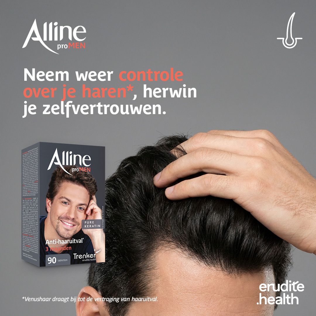 Doos van Alline proMen, vooraanzicht.