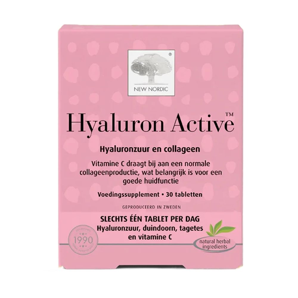 New Nordic Skin Care Hyaluron Active verpakking, 30 tabletten.