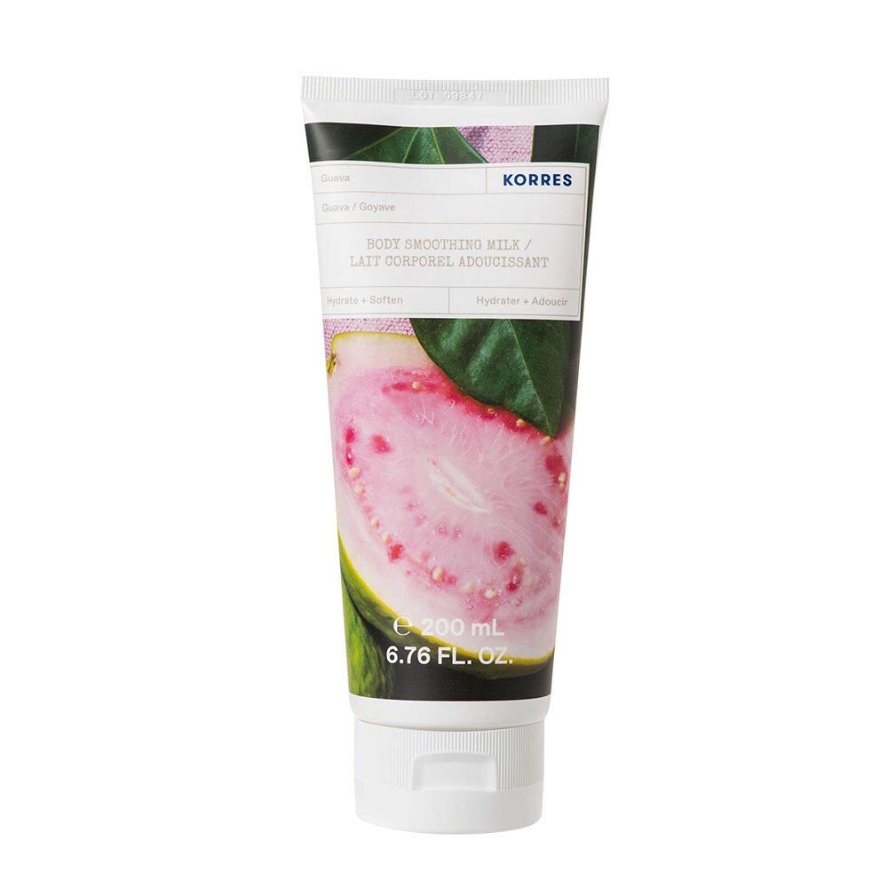 KORRES Body Smoothing Milk Guava tube met guave-afbeelding. 200 ml.