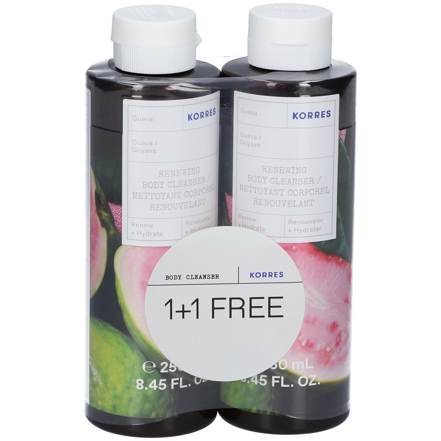Korres Guava Renewing Body Cleanser 1+1 GRATIS