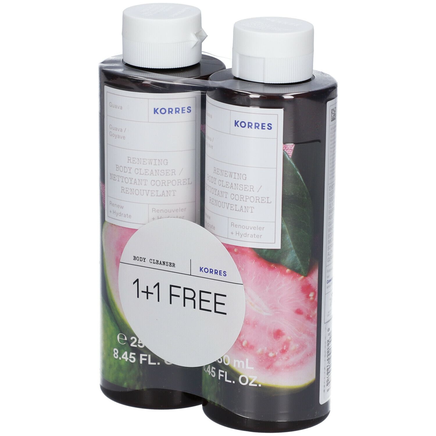 Korres Guava Renewing Body Cleanser 1+1 GRATIS