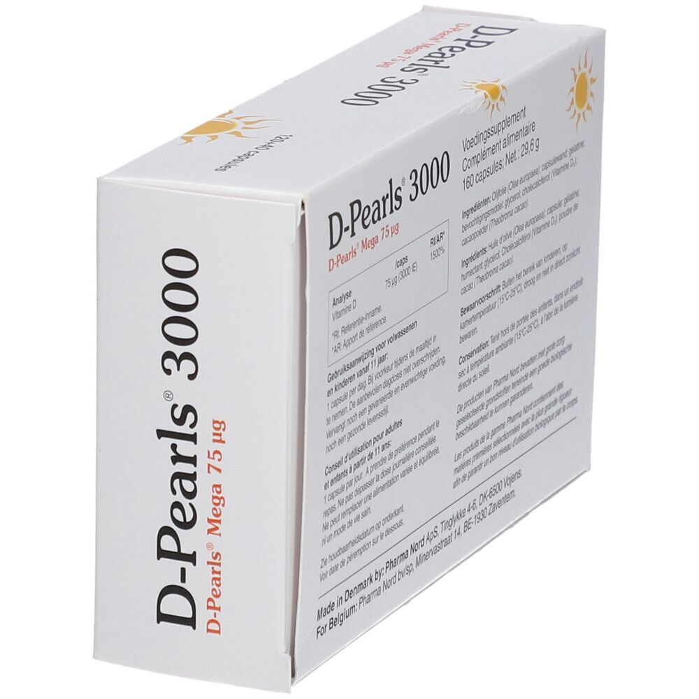 Pharma Nord D-Pearls 3000 120 + 40 capsules GRATIS | vitamine D | Immuunsysteem + Botten & tanden