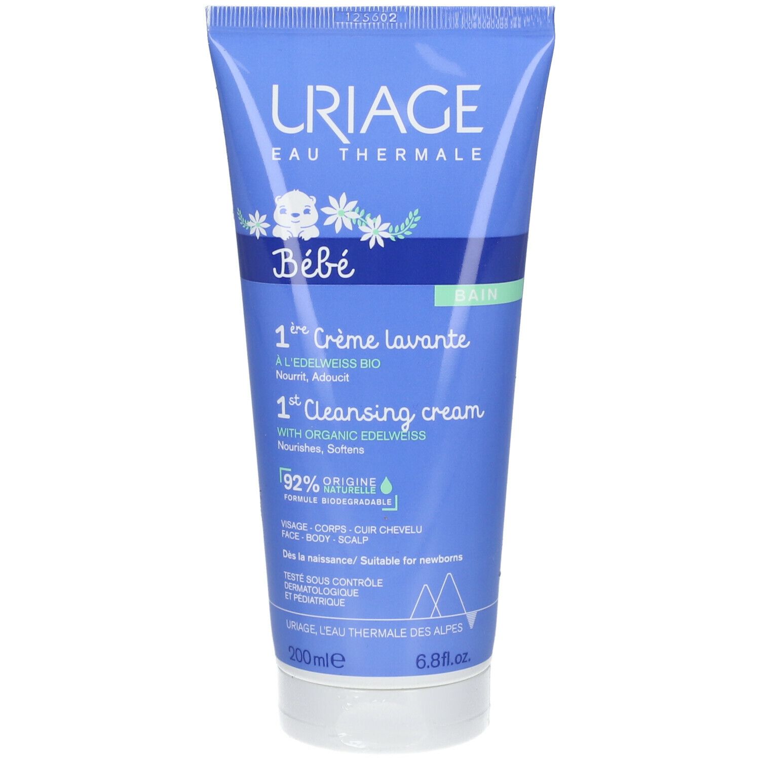 Uriage Bébé 1ère Crème Lavante à l'Edelweiss Bio Nouvelle Formule