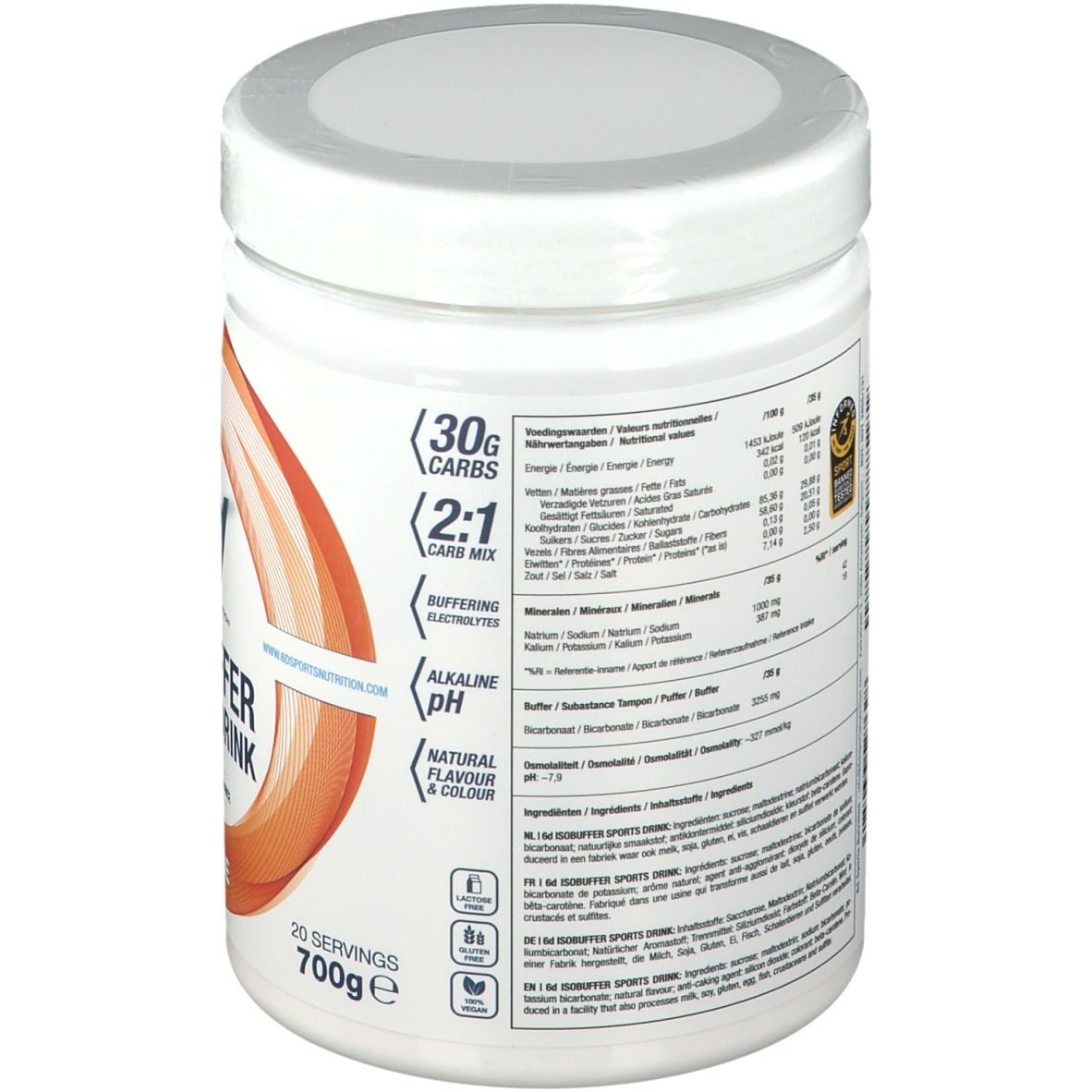 6D Sports Nutrition Isobuffer Orange