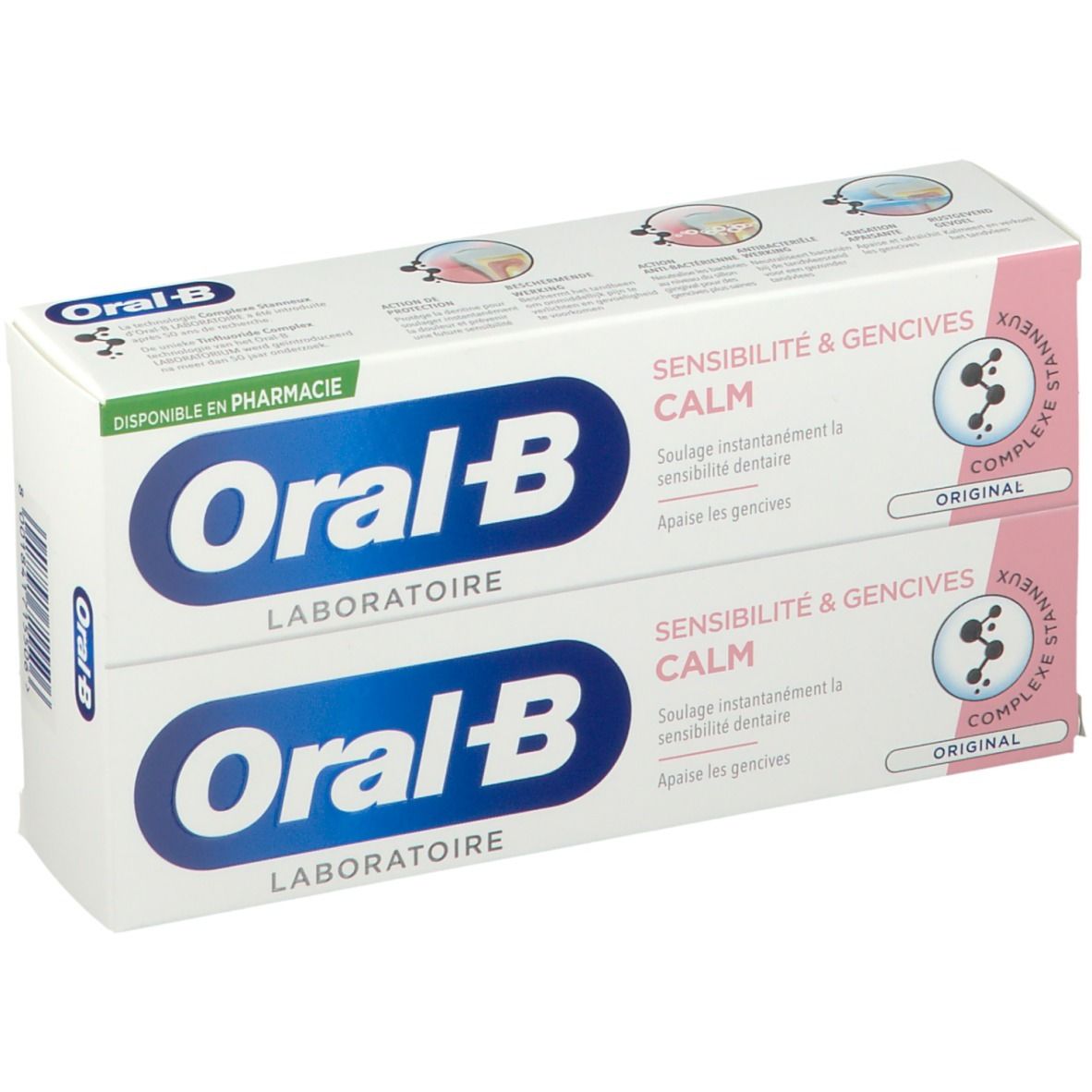 Oral-B Dentifrice Sensibilité & Gencives Calm Original DUO