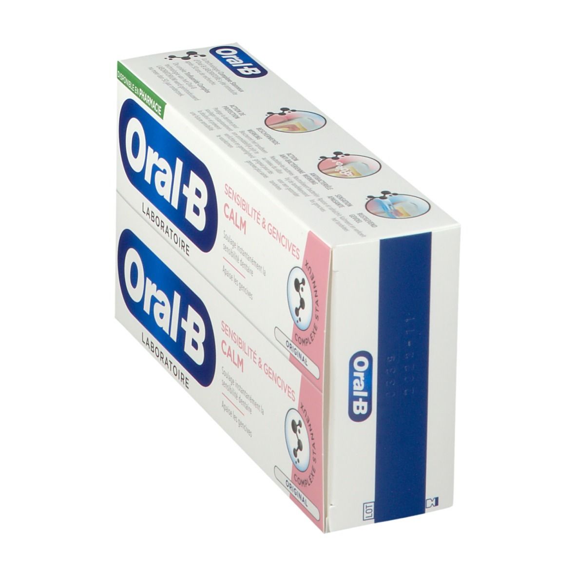 Oral-B Dentifrice Sensibilité & Gencives Calm Original DUO