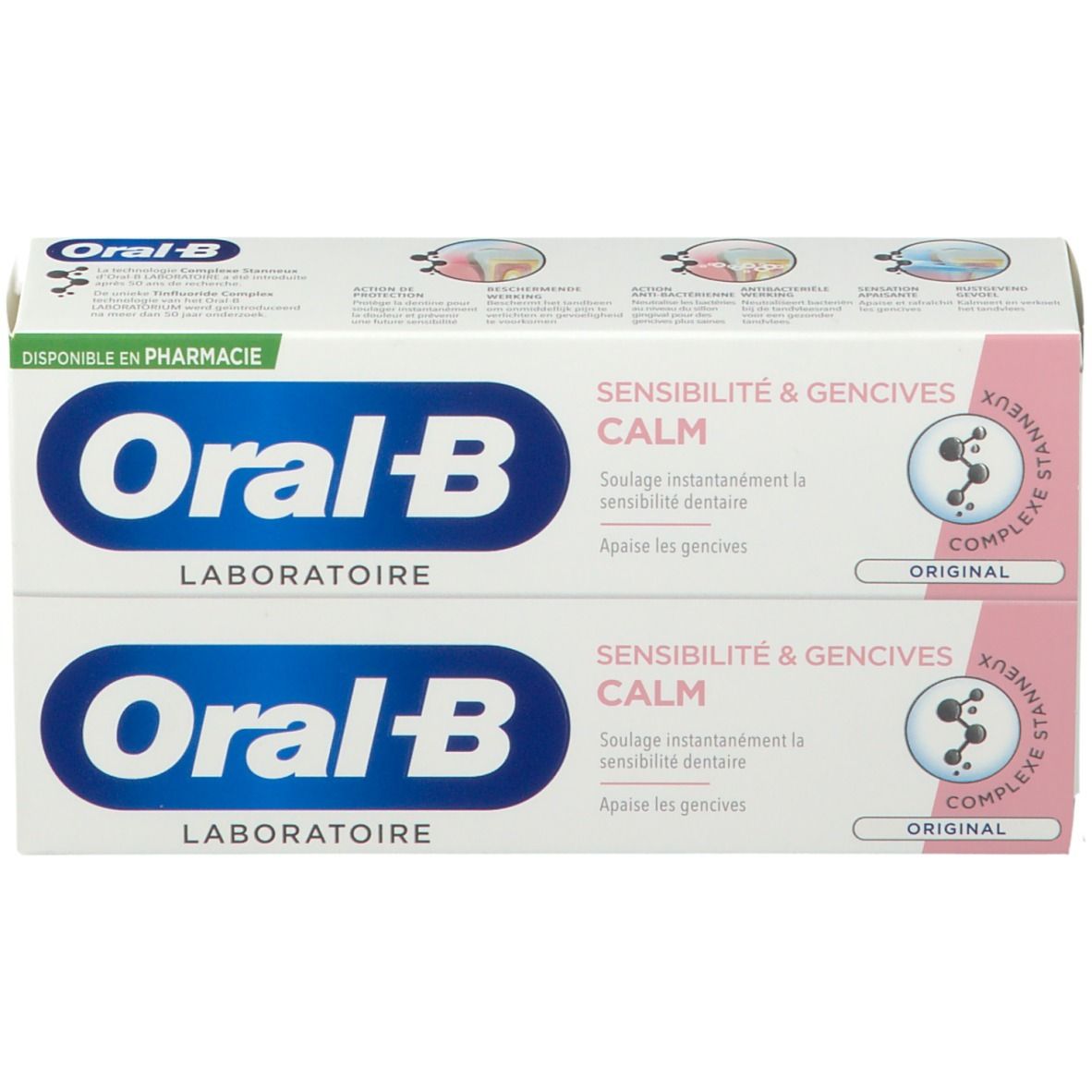 Oral-B Dentifrice Sensibilité & Gencives Calm Original DUO