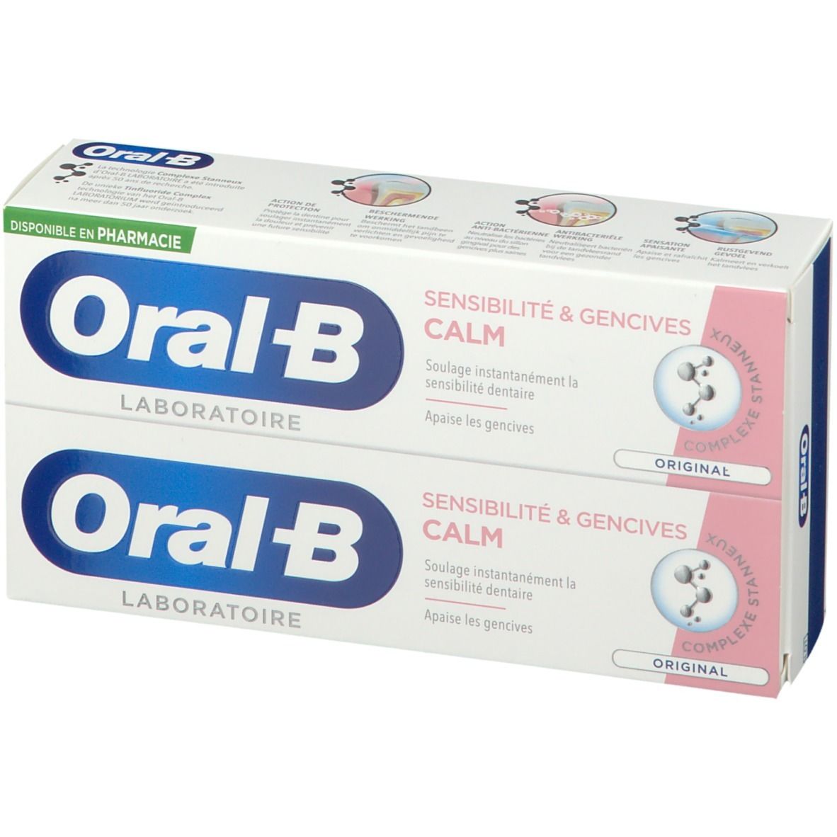 Oral-B Dentifrice Sensibilité & Gencives Calm Original DUO