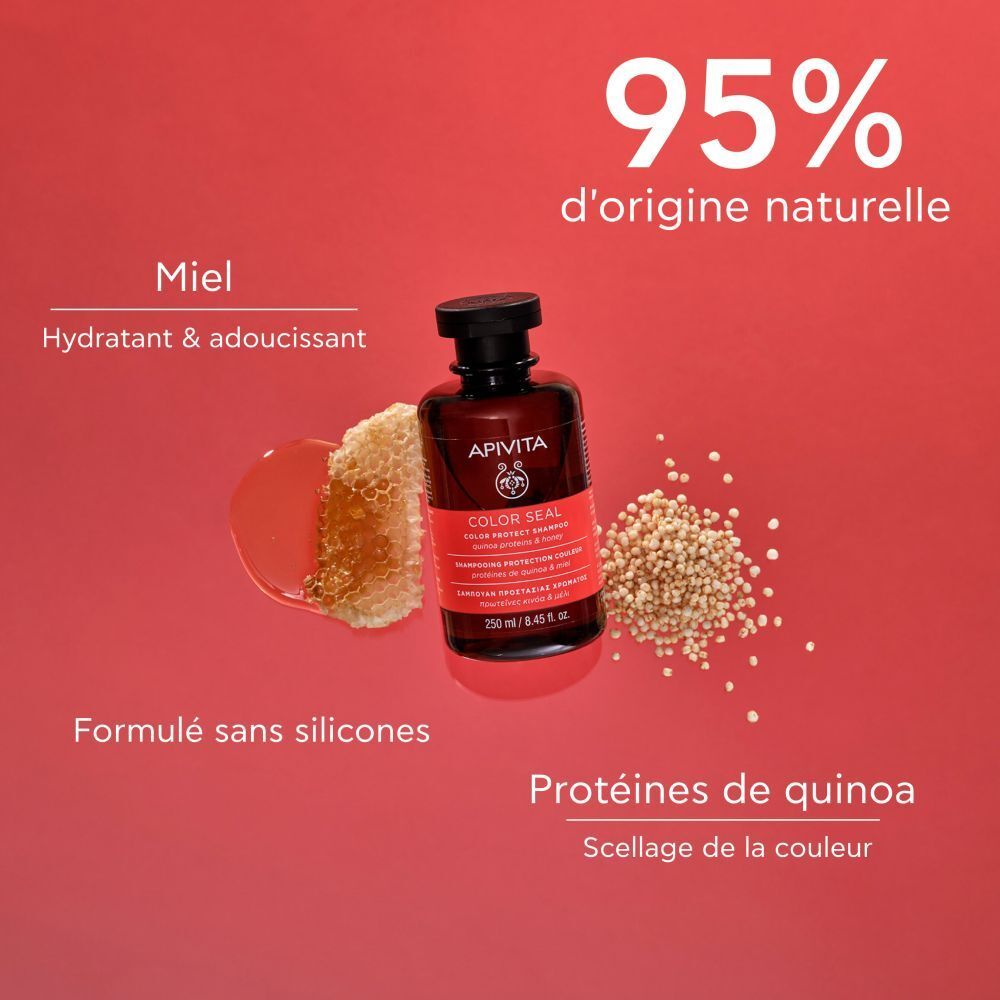 Apivita Color Seal Shampooing Protection Couleur Protéines de Quinoa & Miel