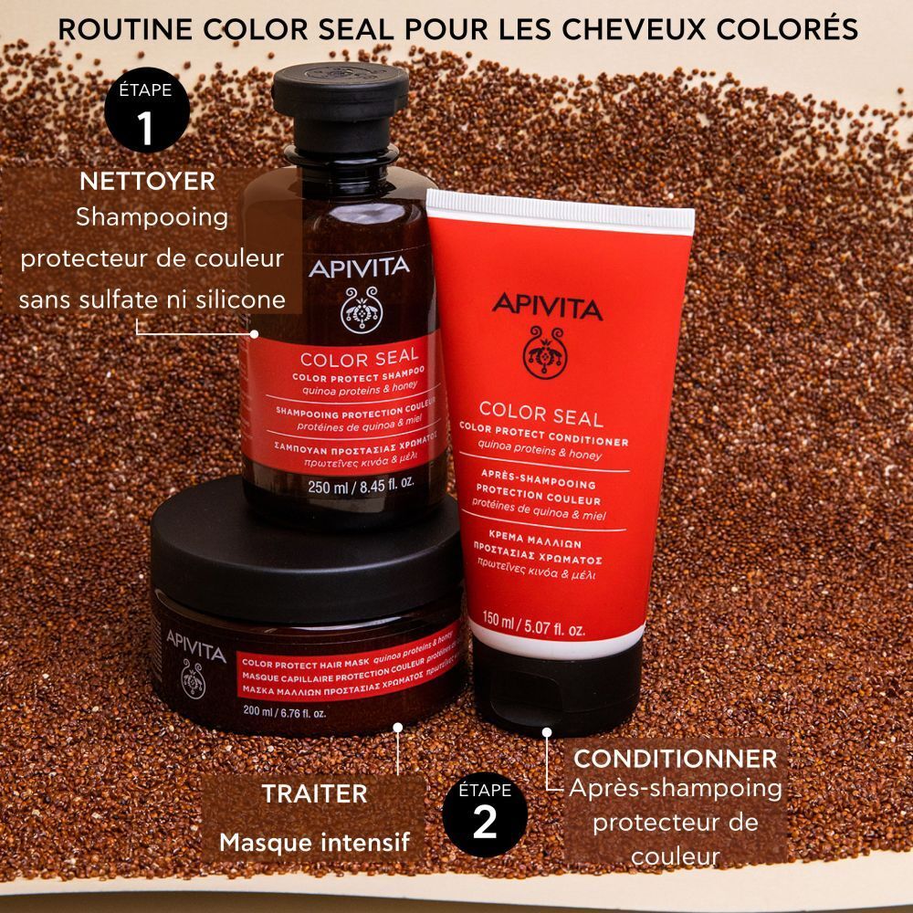 Apivita Color Seal Shampooing Protection Couleur Protéines de Quinoa & Miel