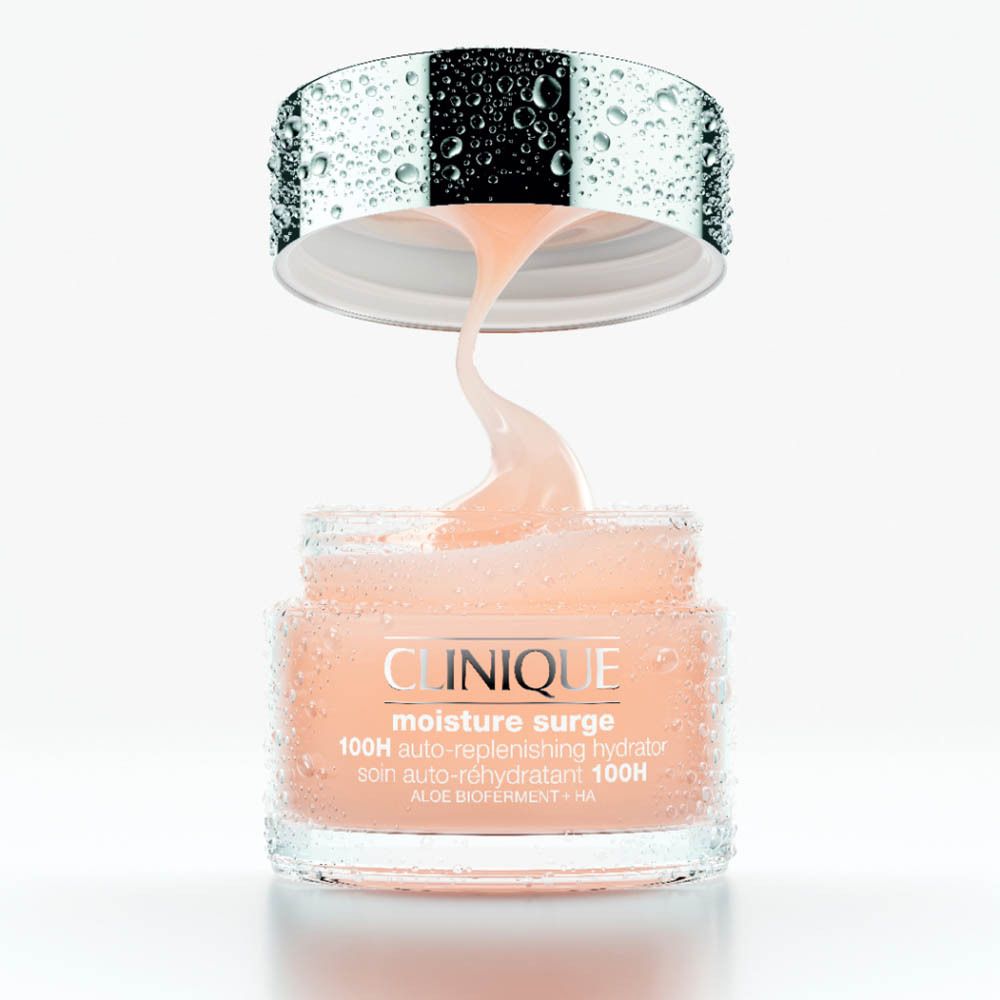 Clinique Moisture Surge 100H Auto-Replenishing Hydrator in een potje.