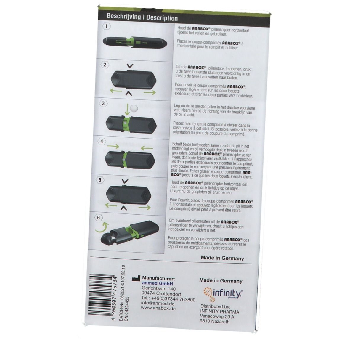 Anabox Coupe-Pilule Anthracite