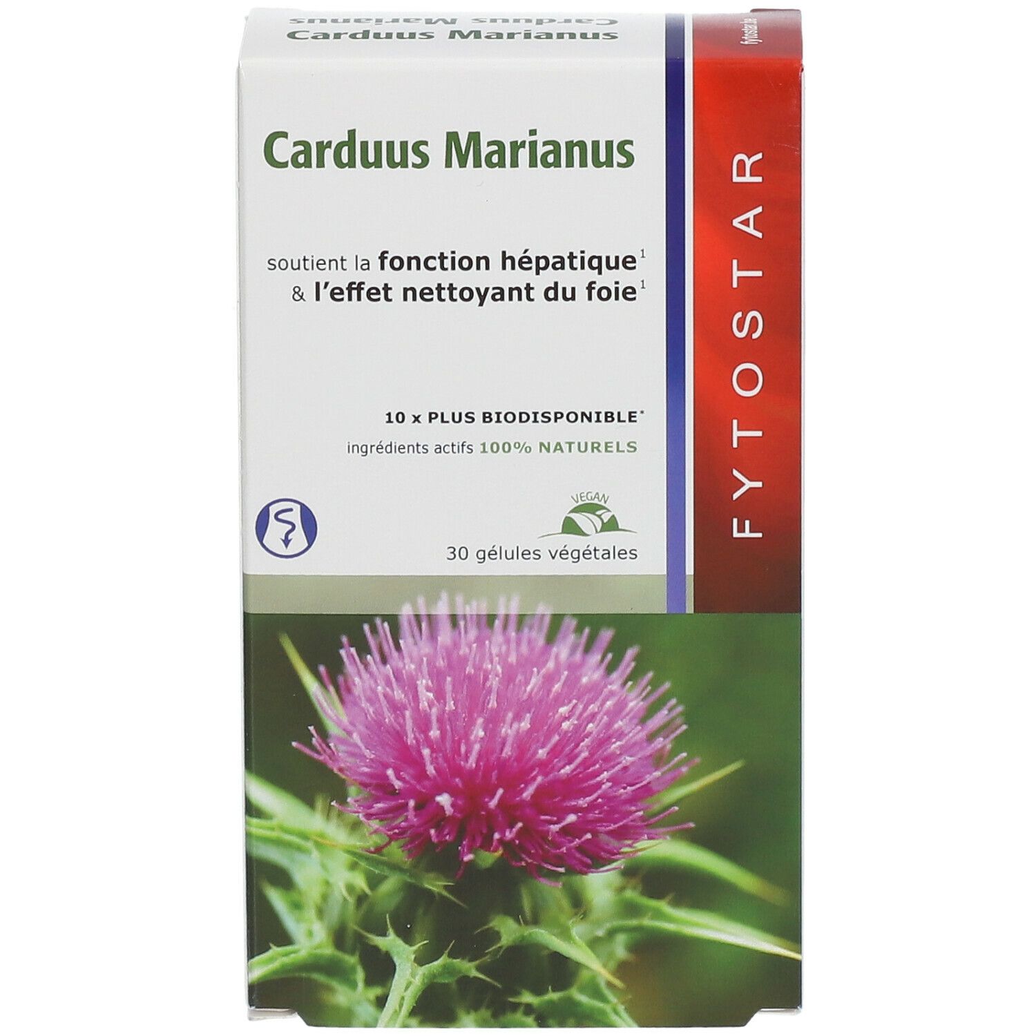 Fytostar Carduus Marianus – Fonction Hépatique Saine – Végane à la Vitamine E et au Chardon-Marie