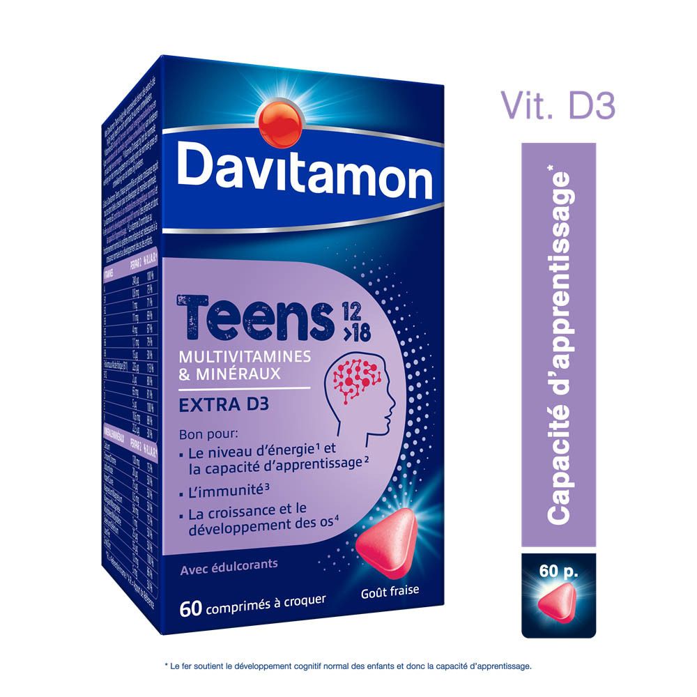 Davitamon Teens Multivitamines Fraise