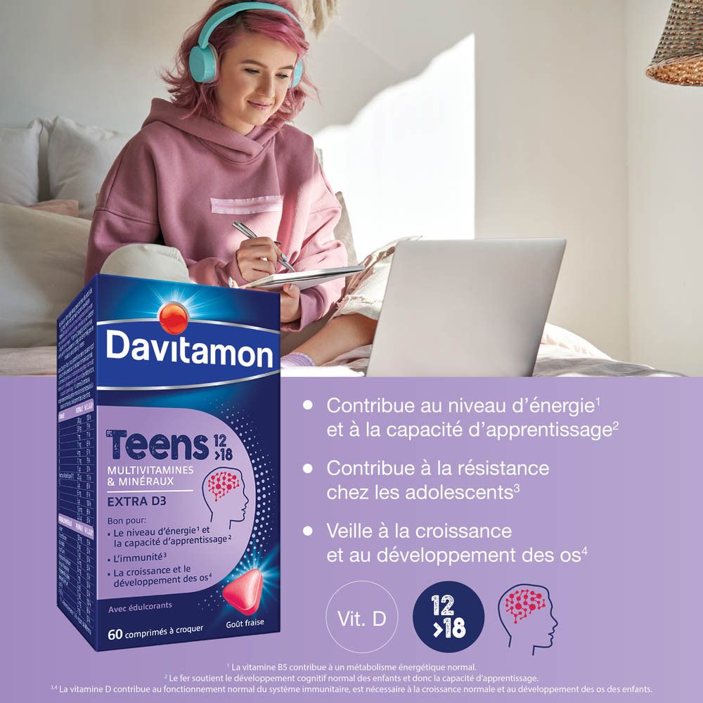 Davitamon Teens Multivitamines Fraise