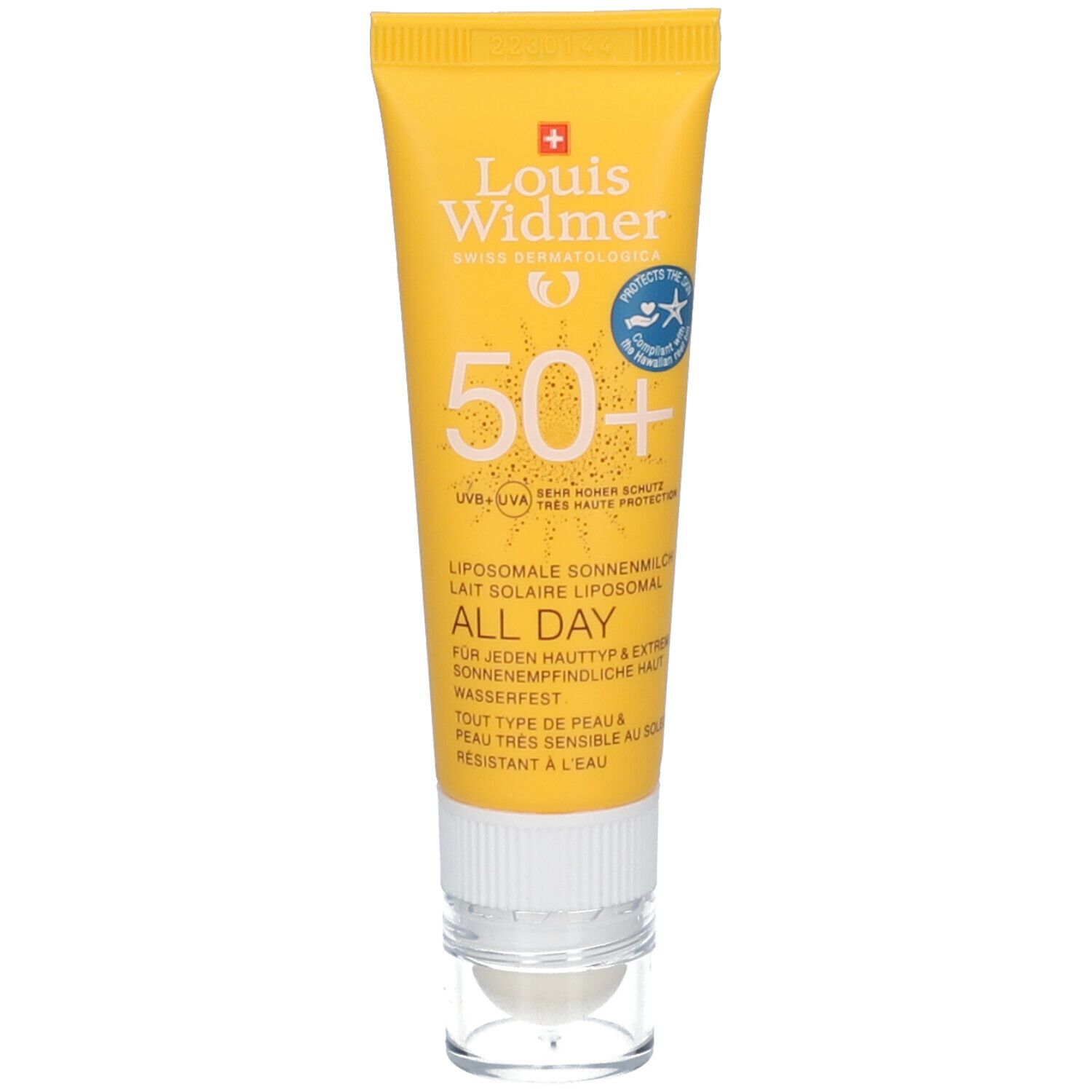 Louis Widmer All Day SPF50+ avec Soin Lèvres Stick SPF50+ Légèrement Parfumé