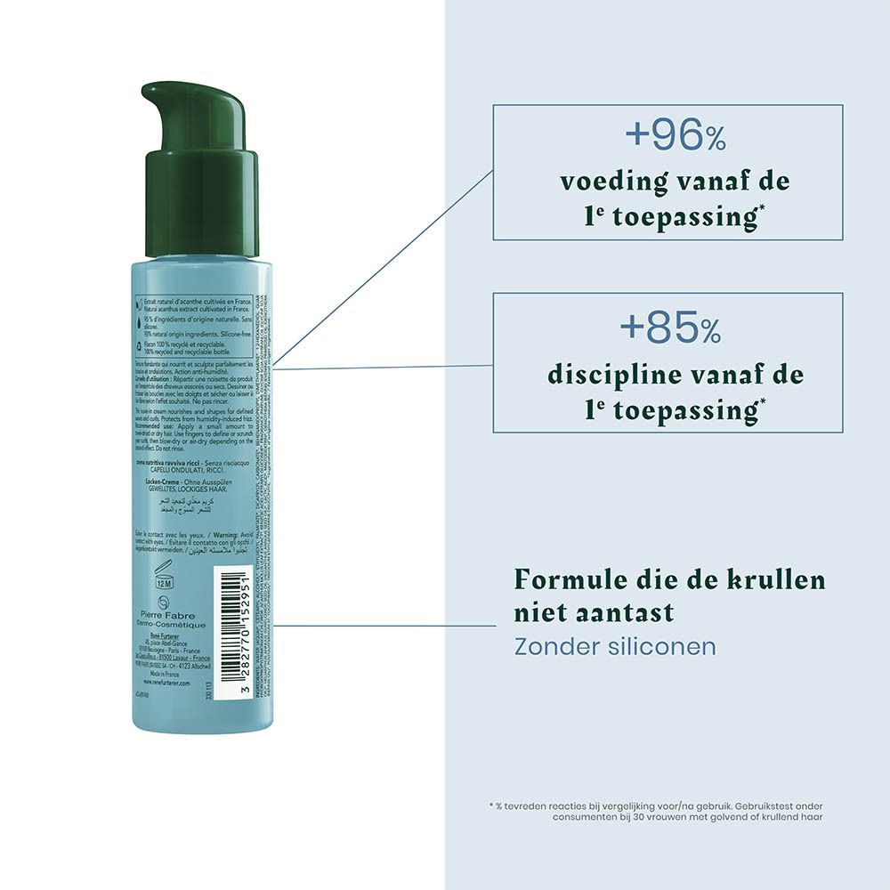 Achterkant van een Klorane Cica-serum fles met gebruiksinstructies en ingrediënten.