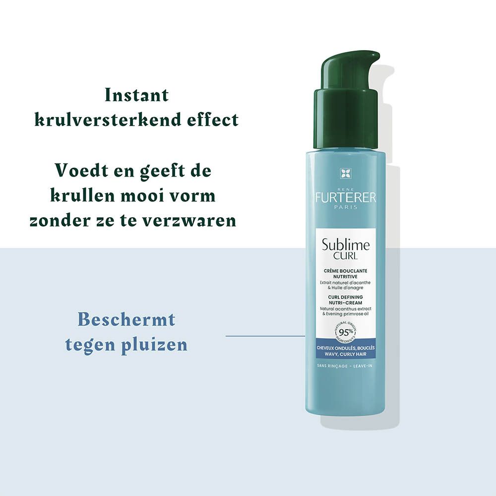 Fles met pompdispenser, Sublime Curl Crème, voor direct krulversterkend effect, voeding en vormgeving.