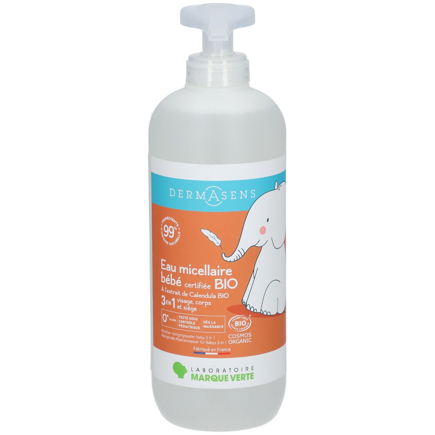 DermAsens Eau Micellaire Bébé 3 en 1 Bio