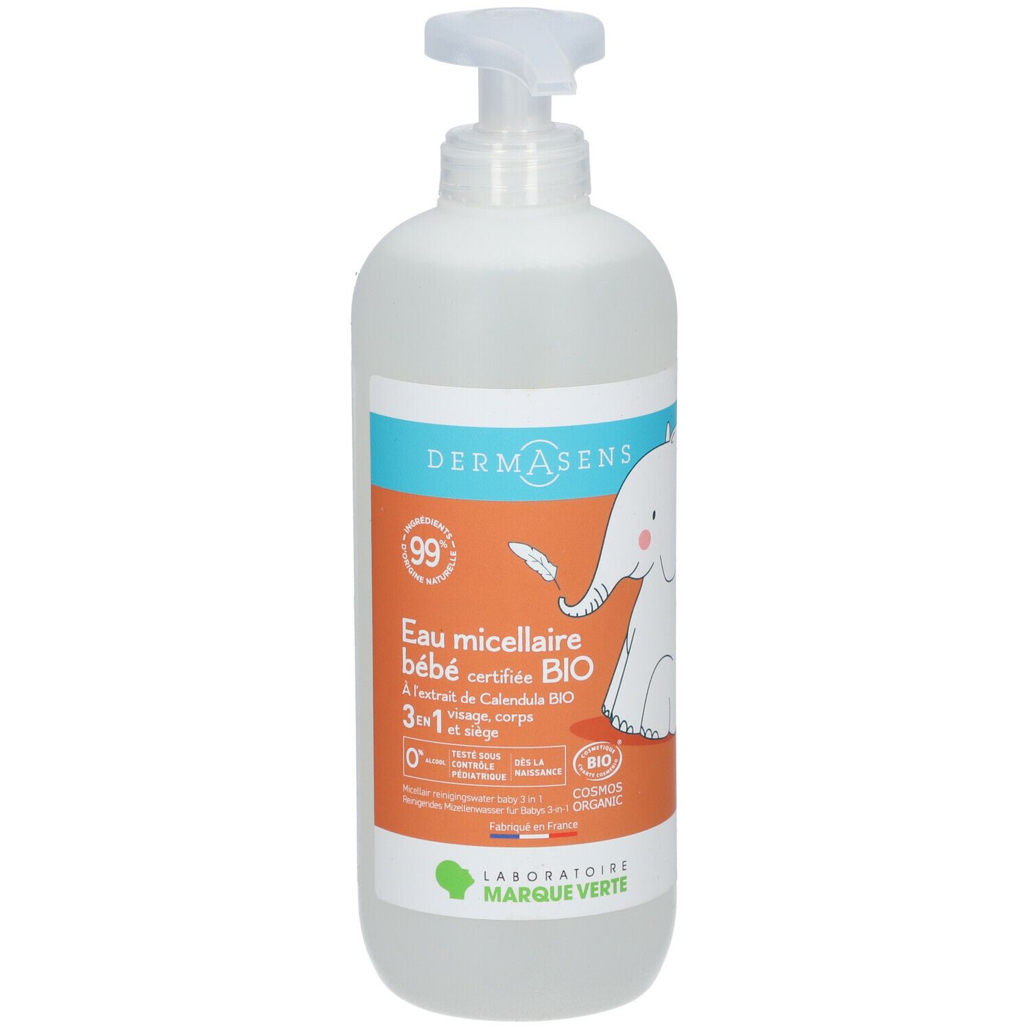 DermAsens Eau Micellaire Bébé 3 en 1 Bio