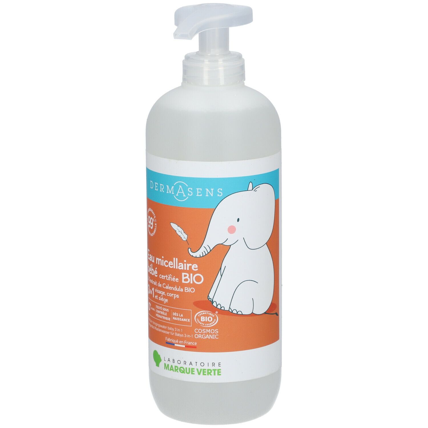 DermAsens Eau Micellaire Bébé 3 en 1 Bio