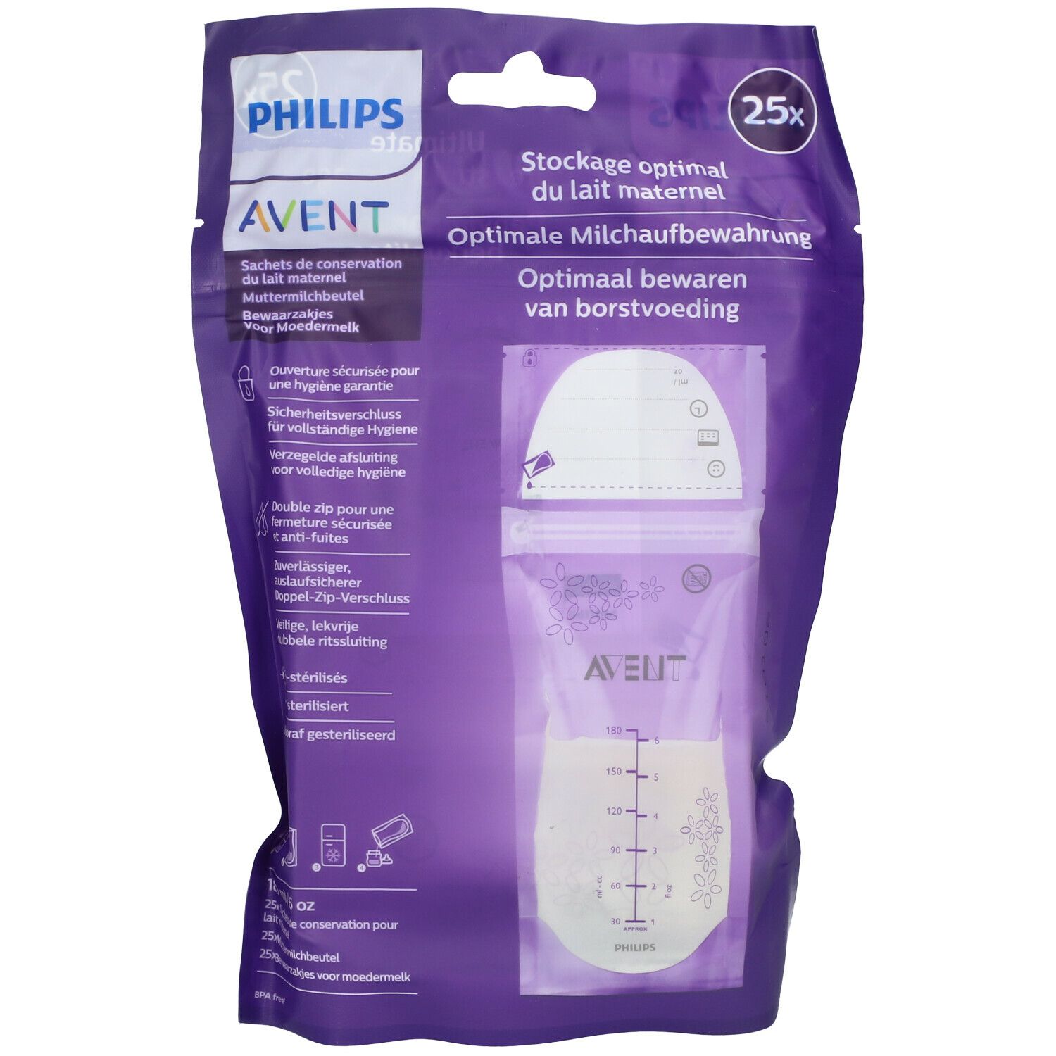 Philips Avent Sachets de Conservation 180 ml SCF603/25