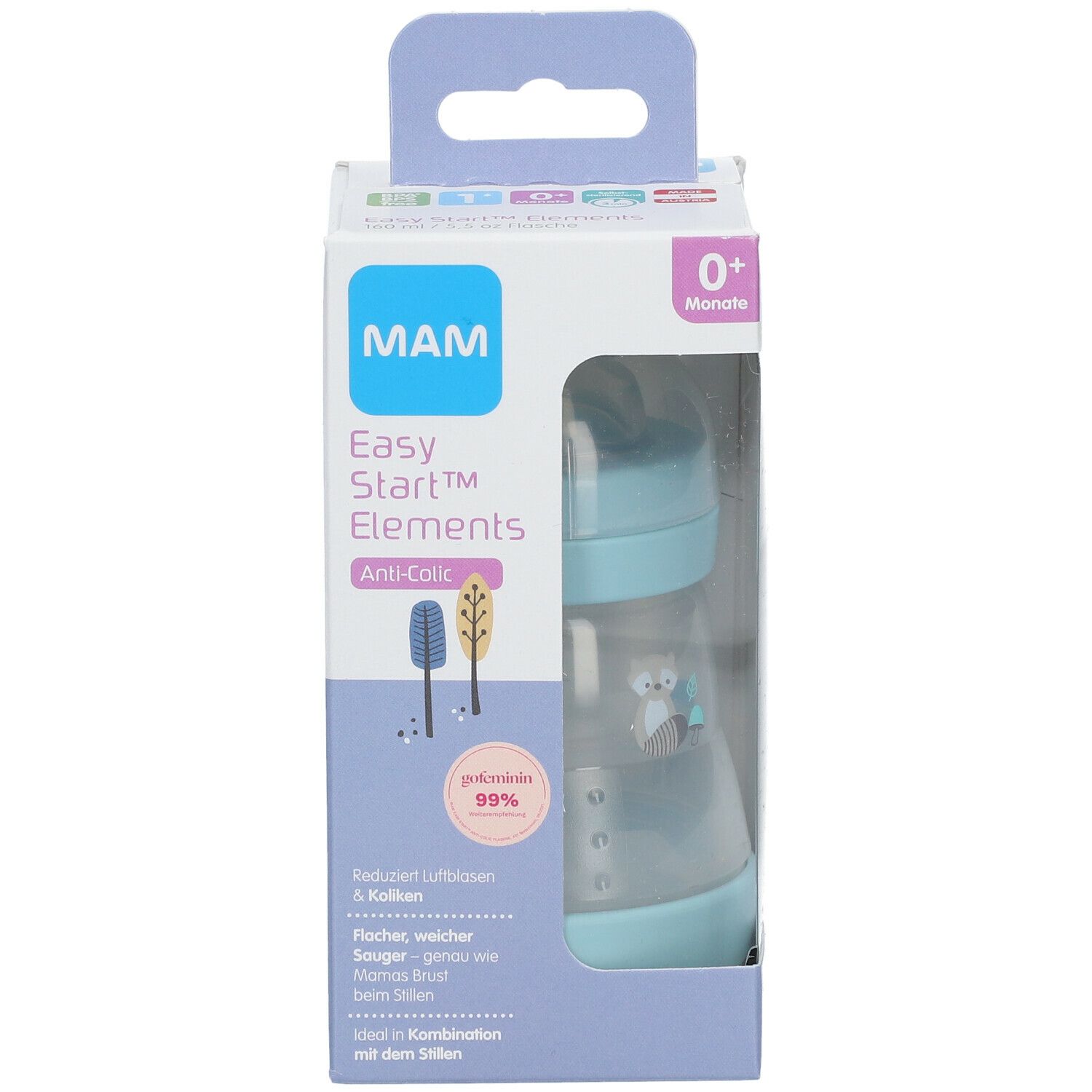 MAM Easy Start Original Elements Zuigfles Blauw