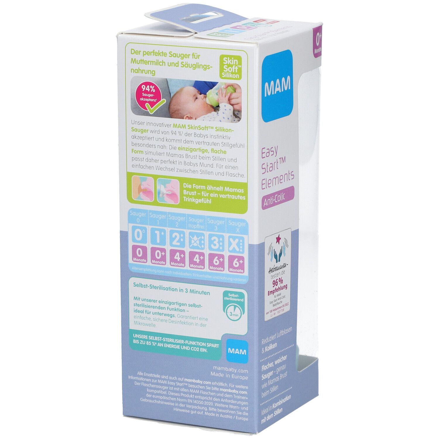 MAM Easy Start Original Elements Zuigfles Blauw