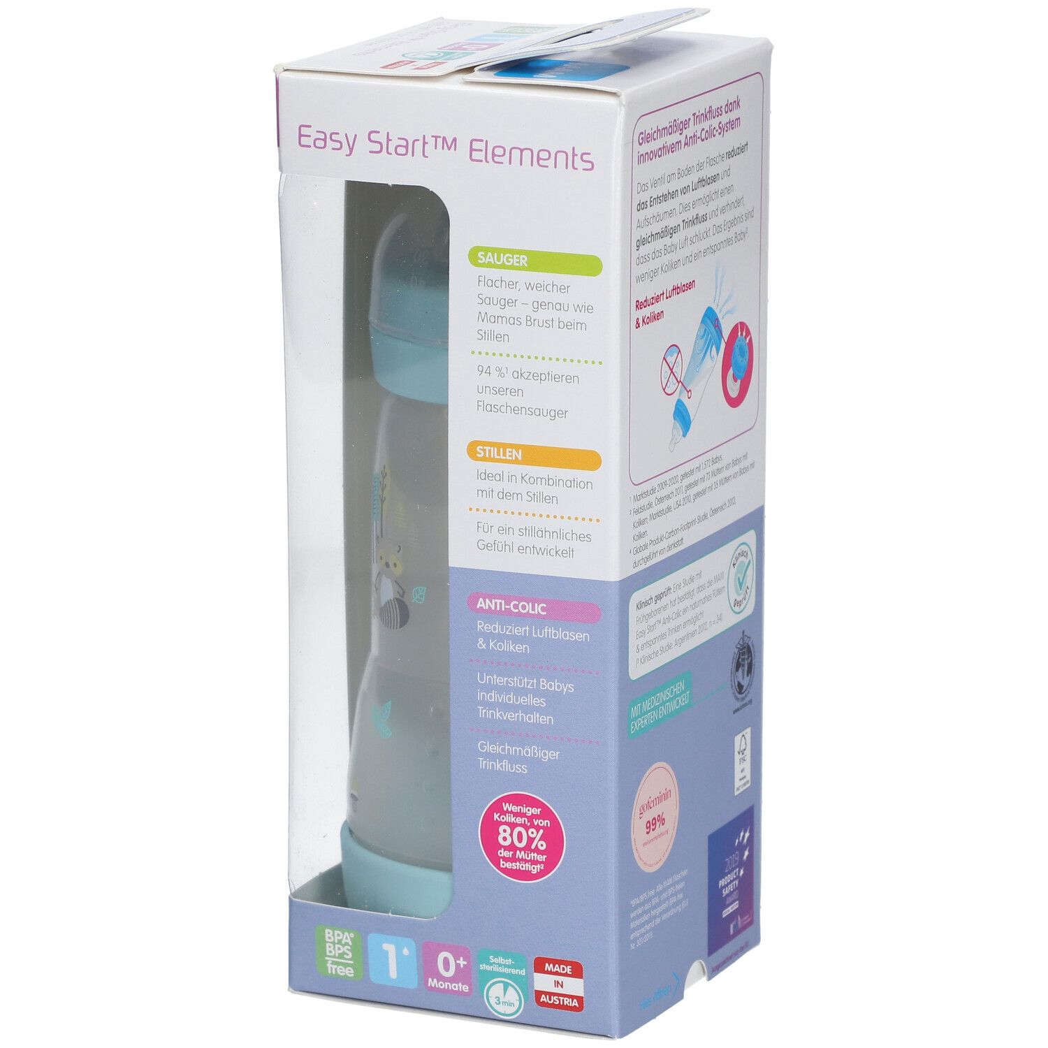 MAM Easy Start Original Elements Zuigfles Blauw