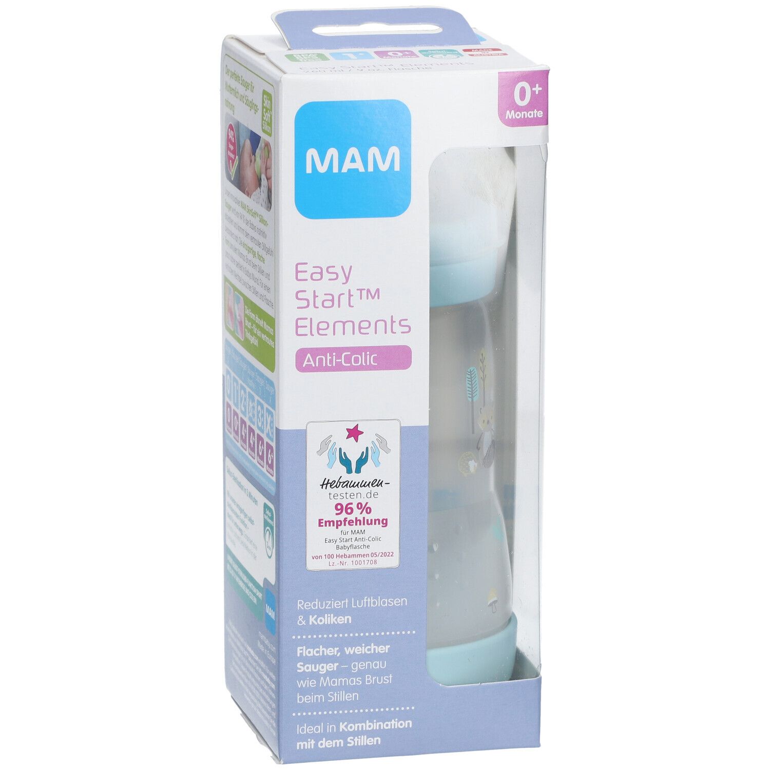 MAM Easy Start Original Elements Zuigfles Blauw