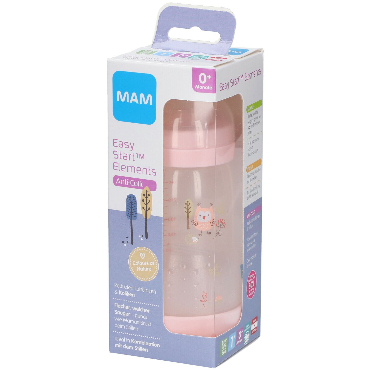 MAM Easy Start Original Elements Zuigfles Roze