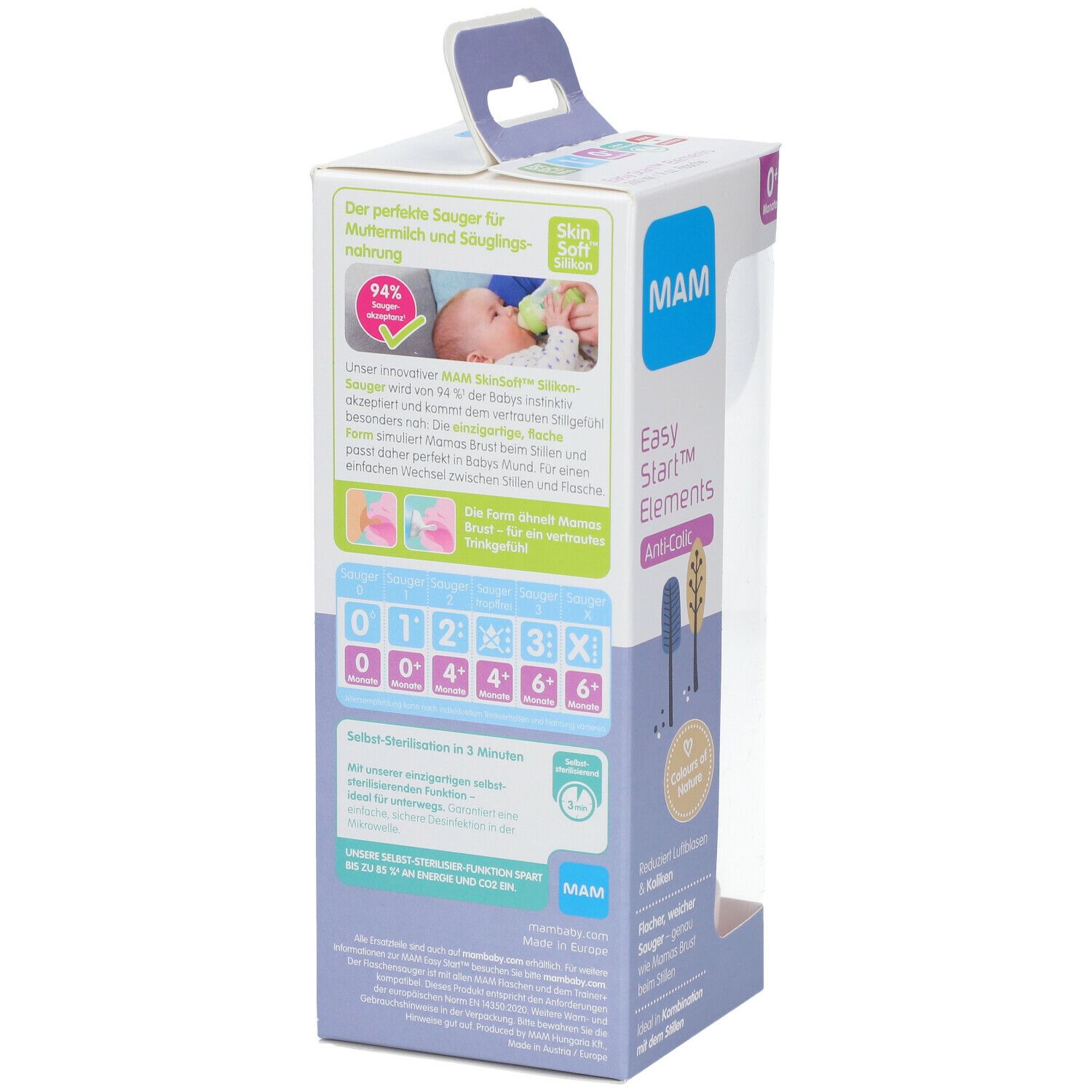 MAM Easy Start Original Elements Zuigfles Roze