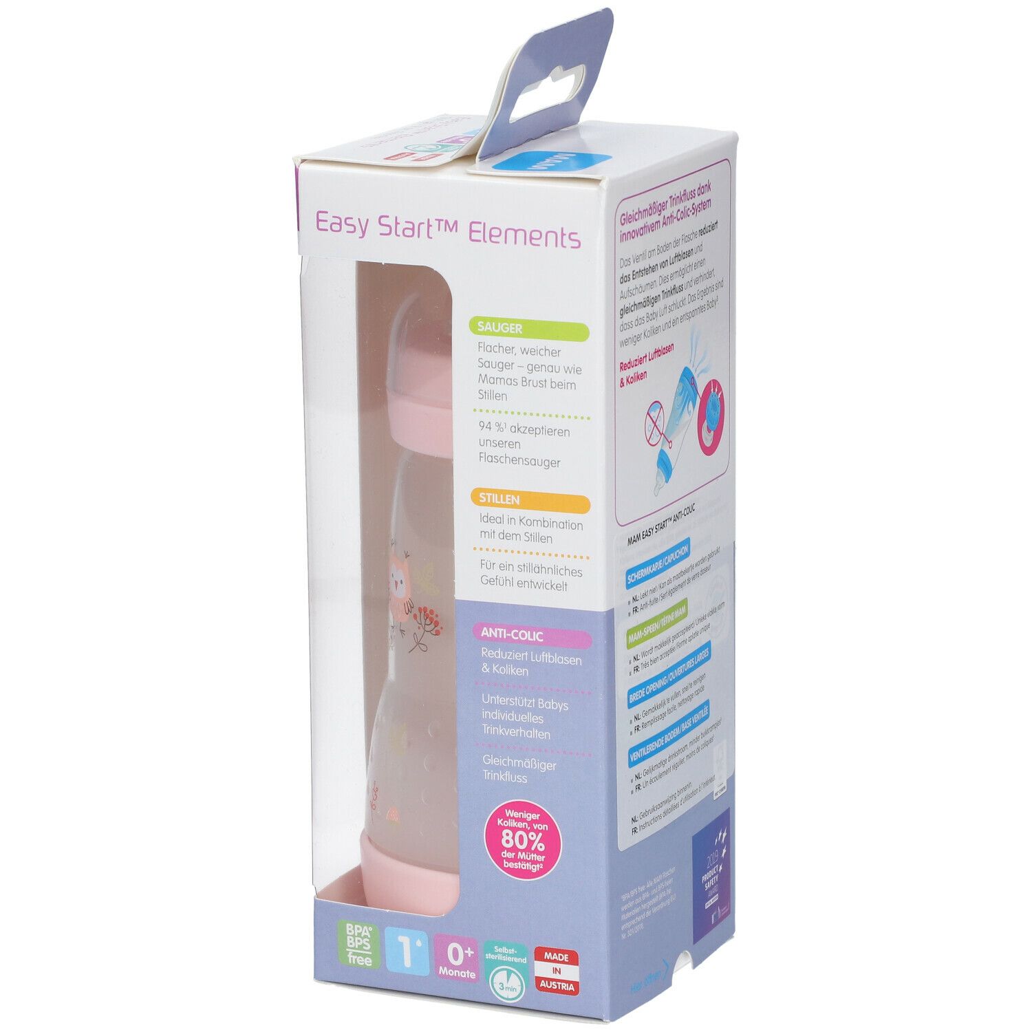 MAM Easy Start Original Elements Zuigfles Roze