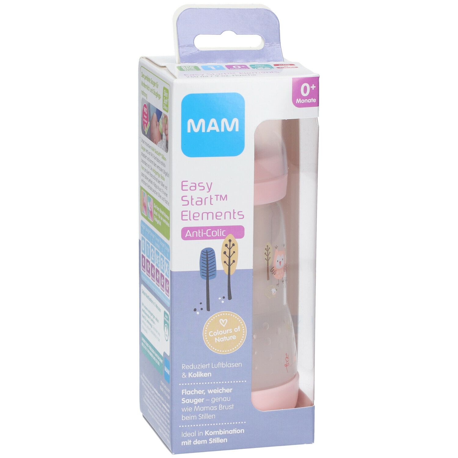 MAM Easy Start Original Elements Zuigfles Roze