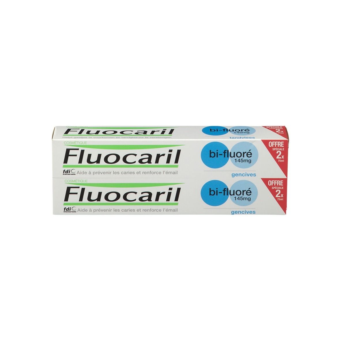 Fluocaril Dentifrice Gencives Bi-Fluor 145mg DUO