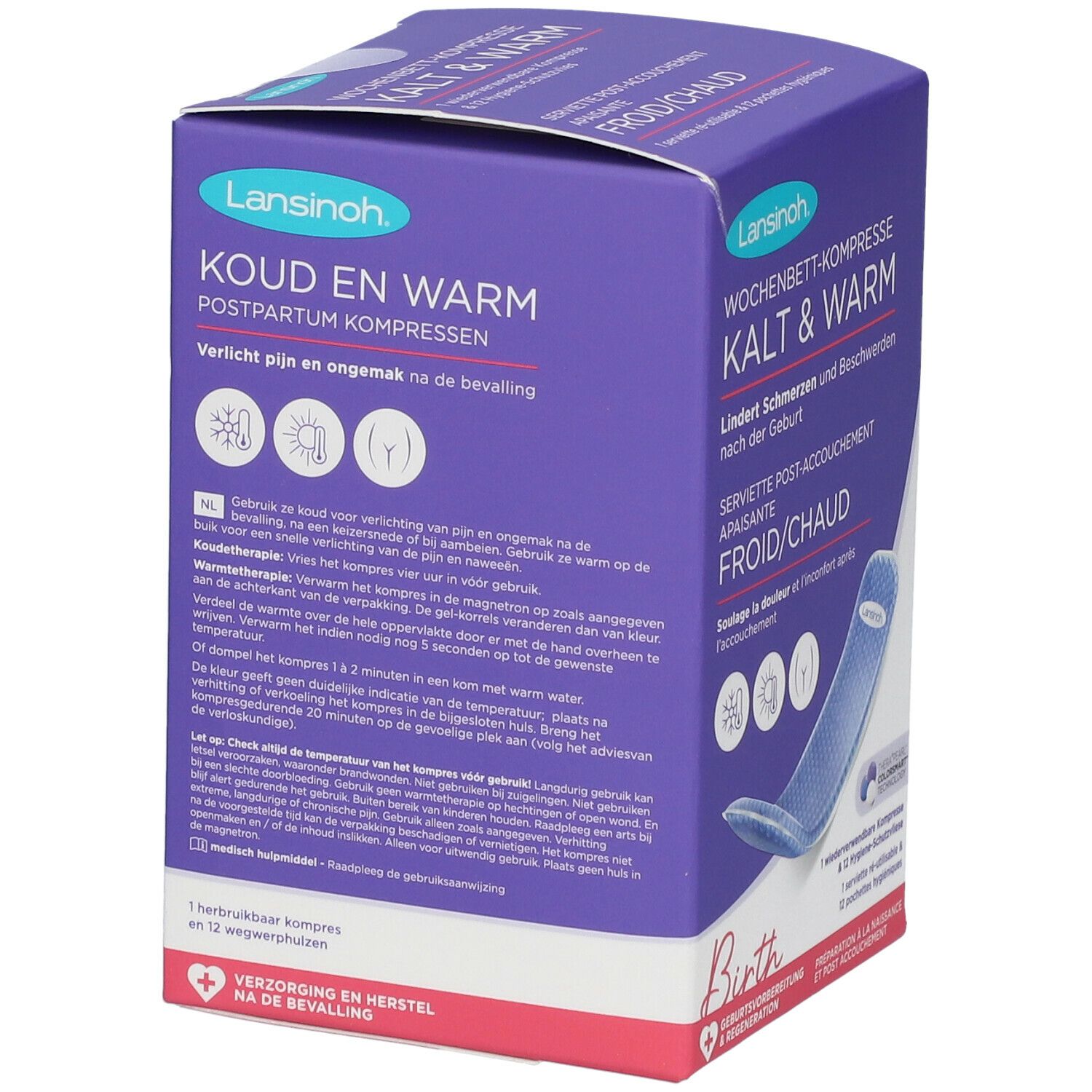 Lansinoh Serviette Post-Accouchement Apaisante Froid & Chaud