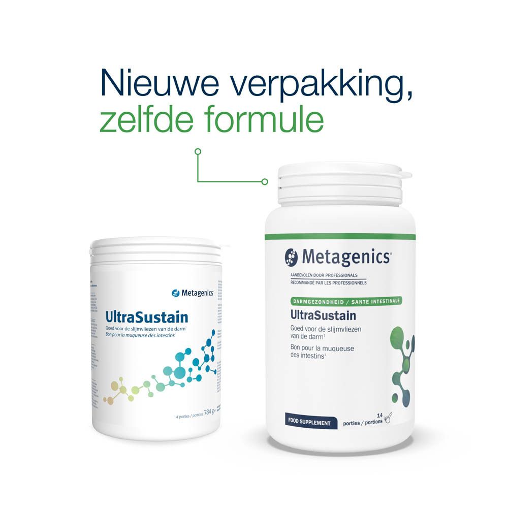 Twee producten naast elkaar. Links pot, rechts pot. Tekst: Nieuwe verpakking, zelfde formule.