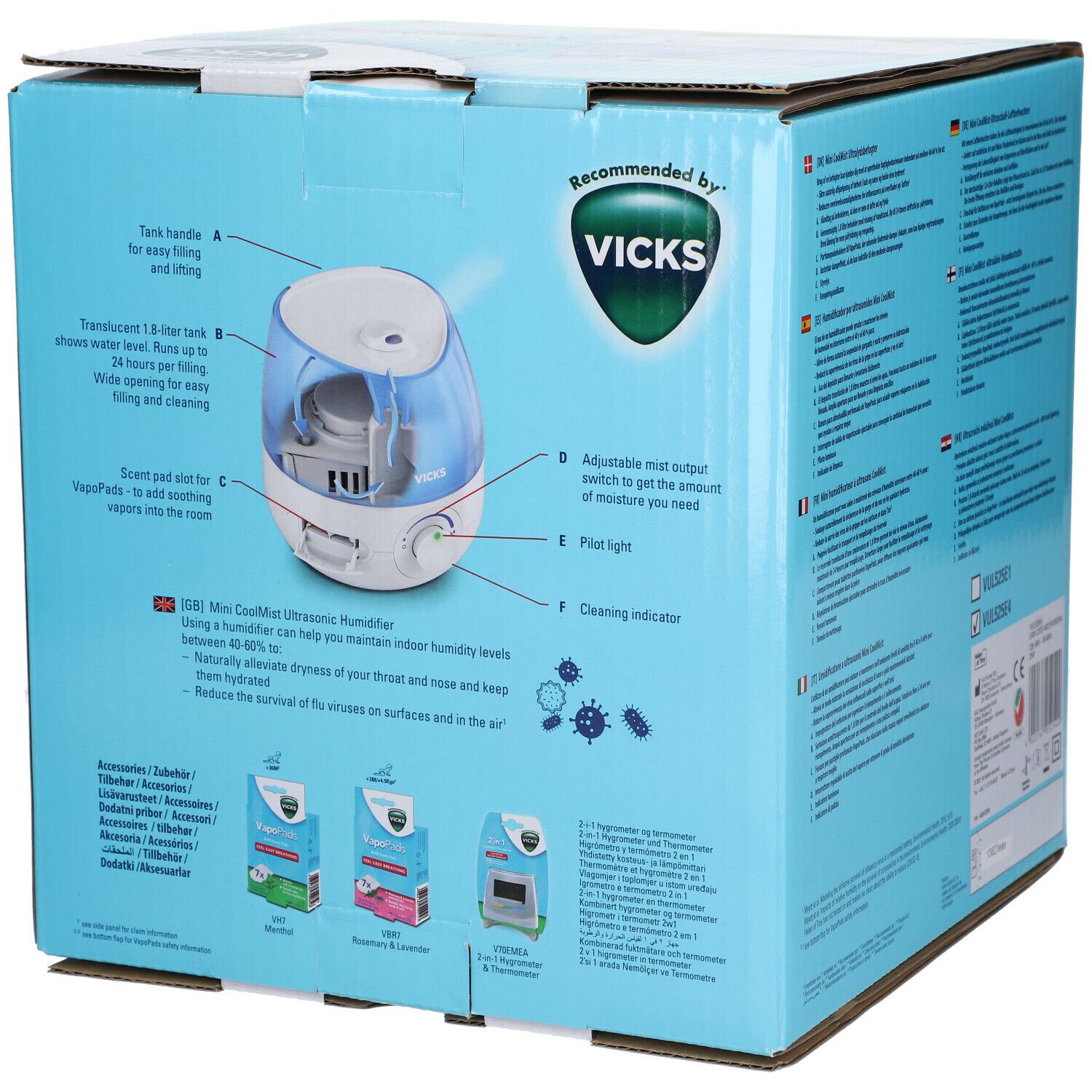 Vicks Mini CoolMist Luchtbevochtiger